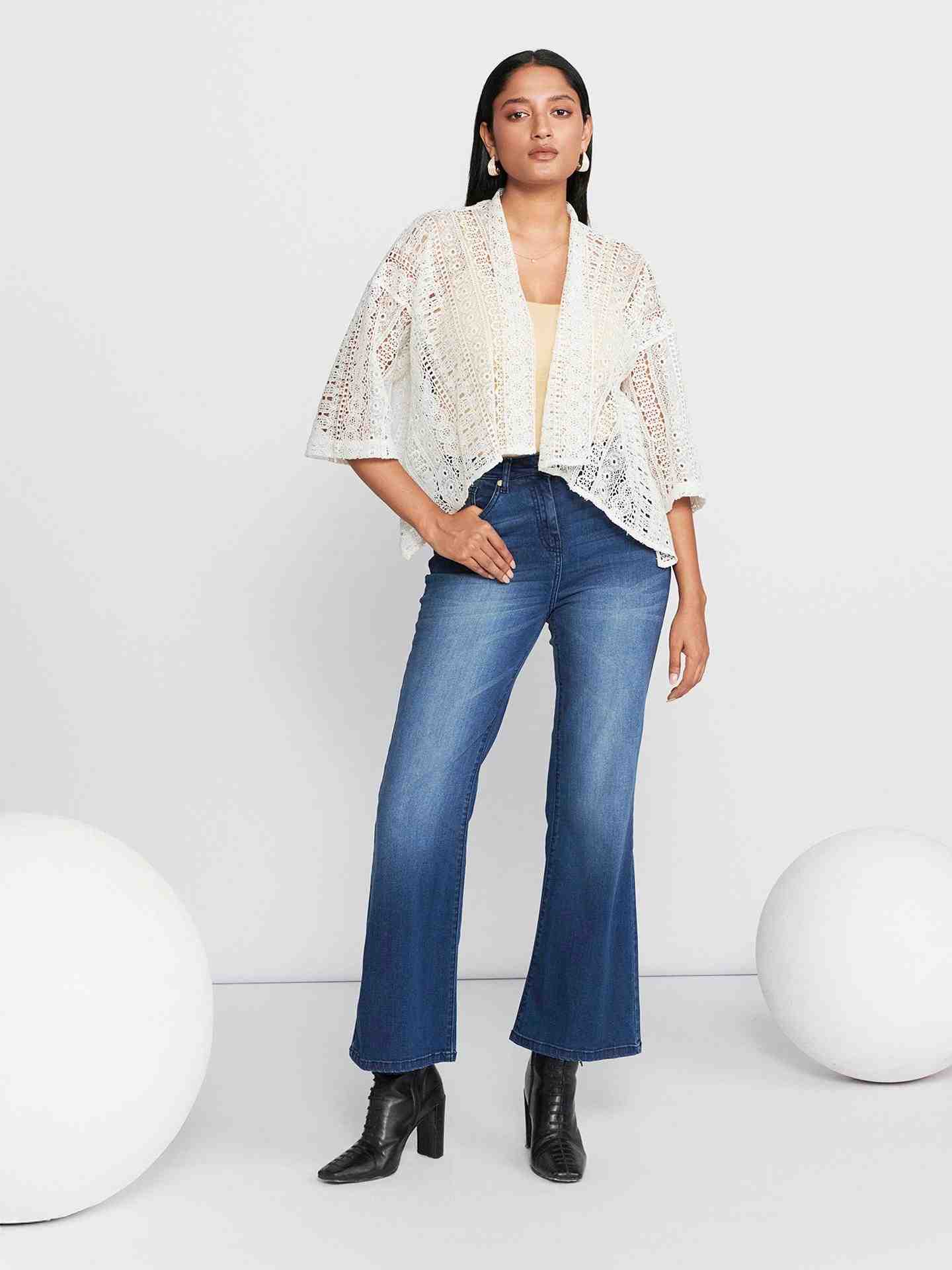 Ivory Fashion Flair Shrug
