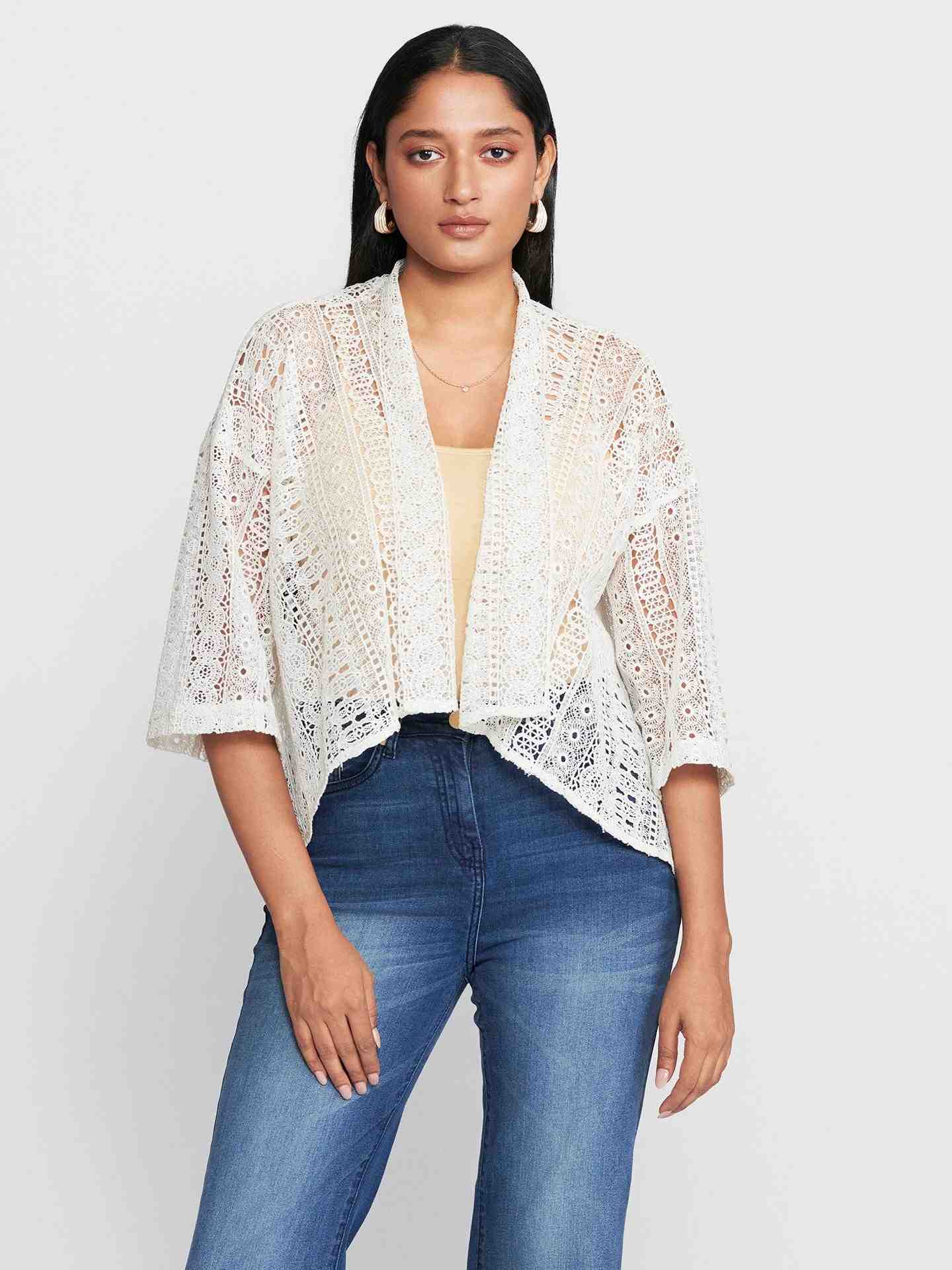 Ivory Fashion Flair Shrug