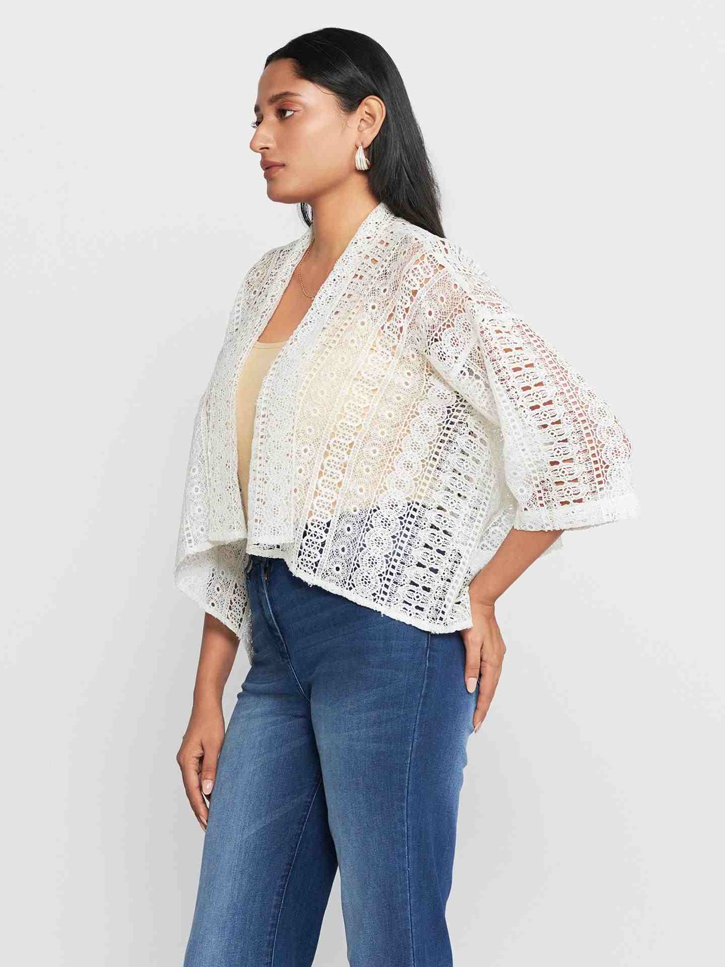 Ivory Fashion Flair Shrug