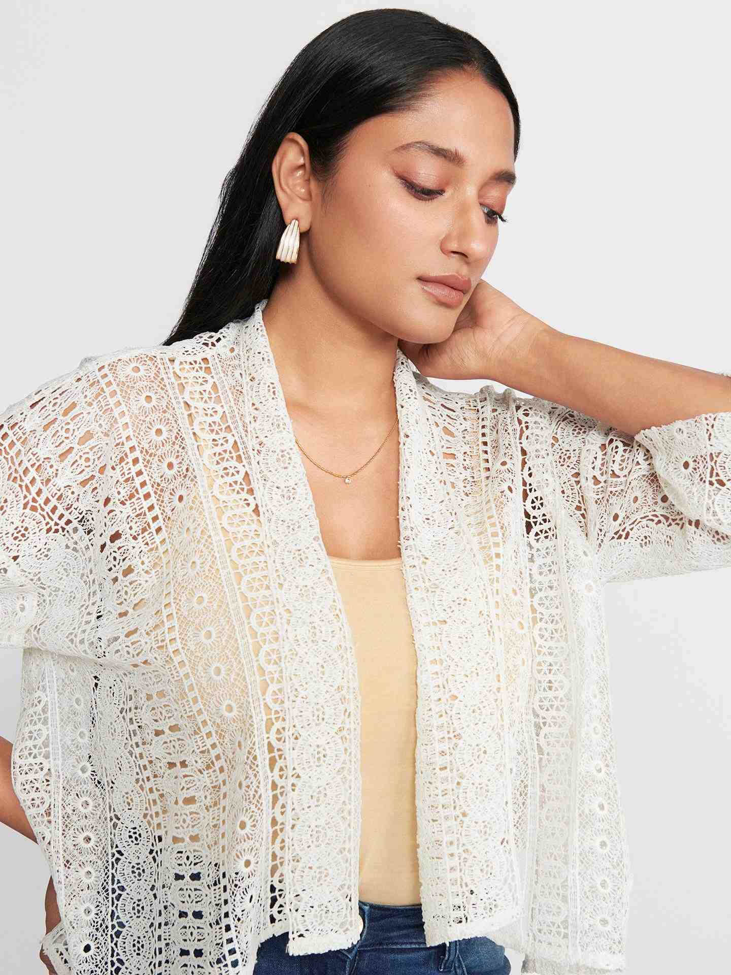 Ivory Fashion Flair Shrug