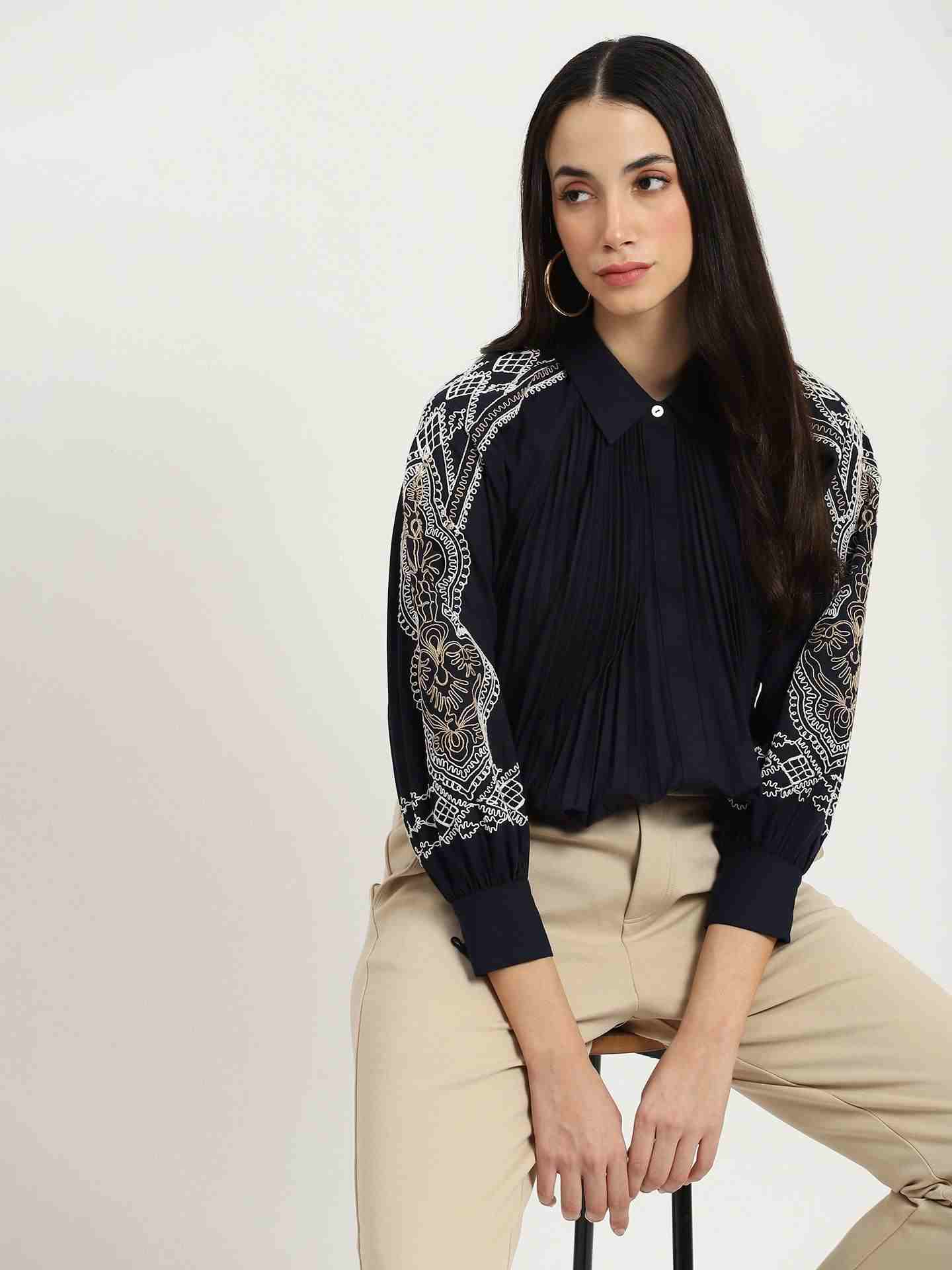 Navy Janette Shirt