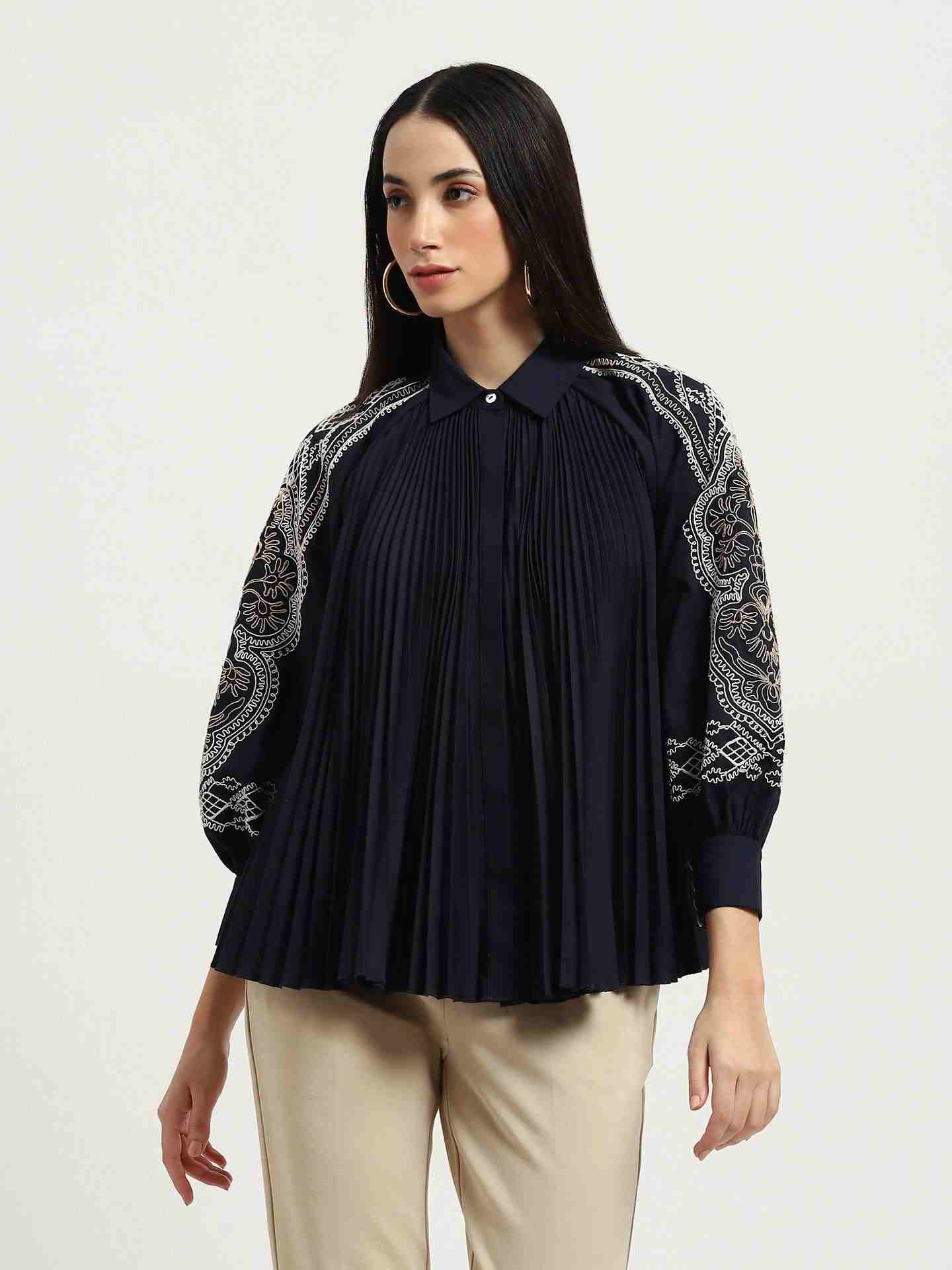 Navy Janette Shirt