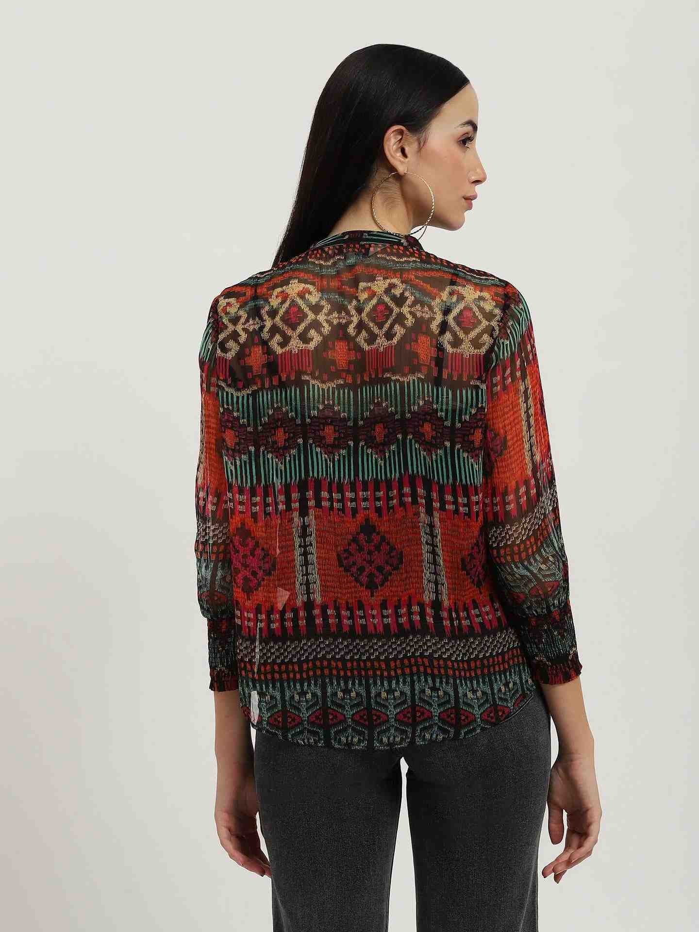 Red Multi Sansa Shirt