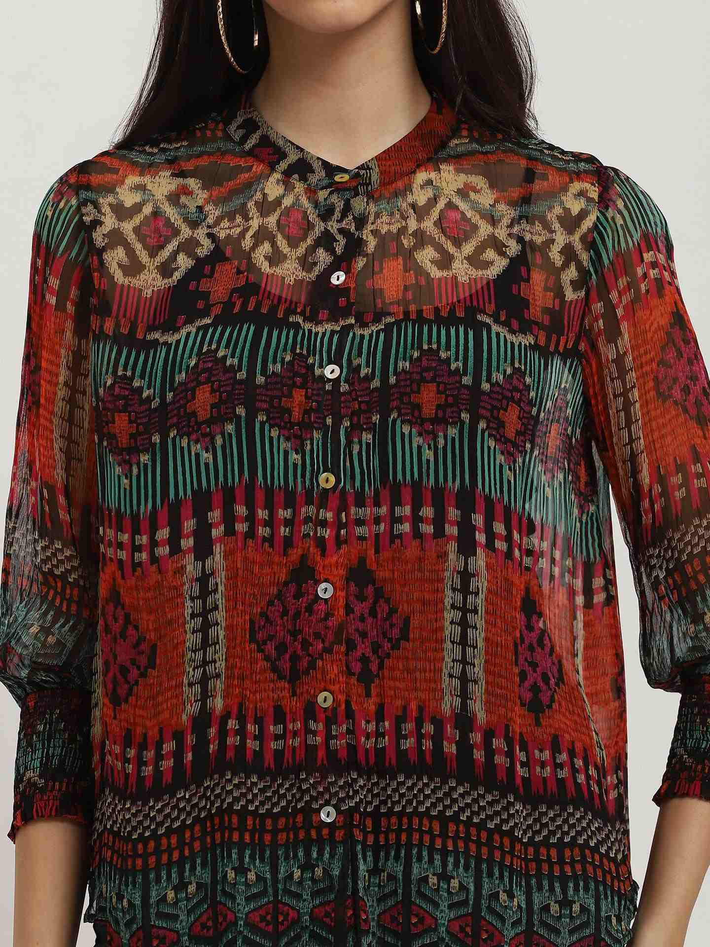 Red Multi Sansa Shirt