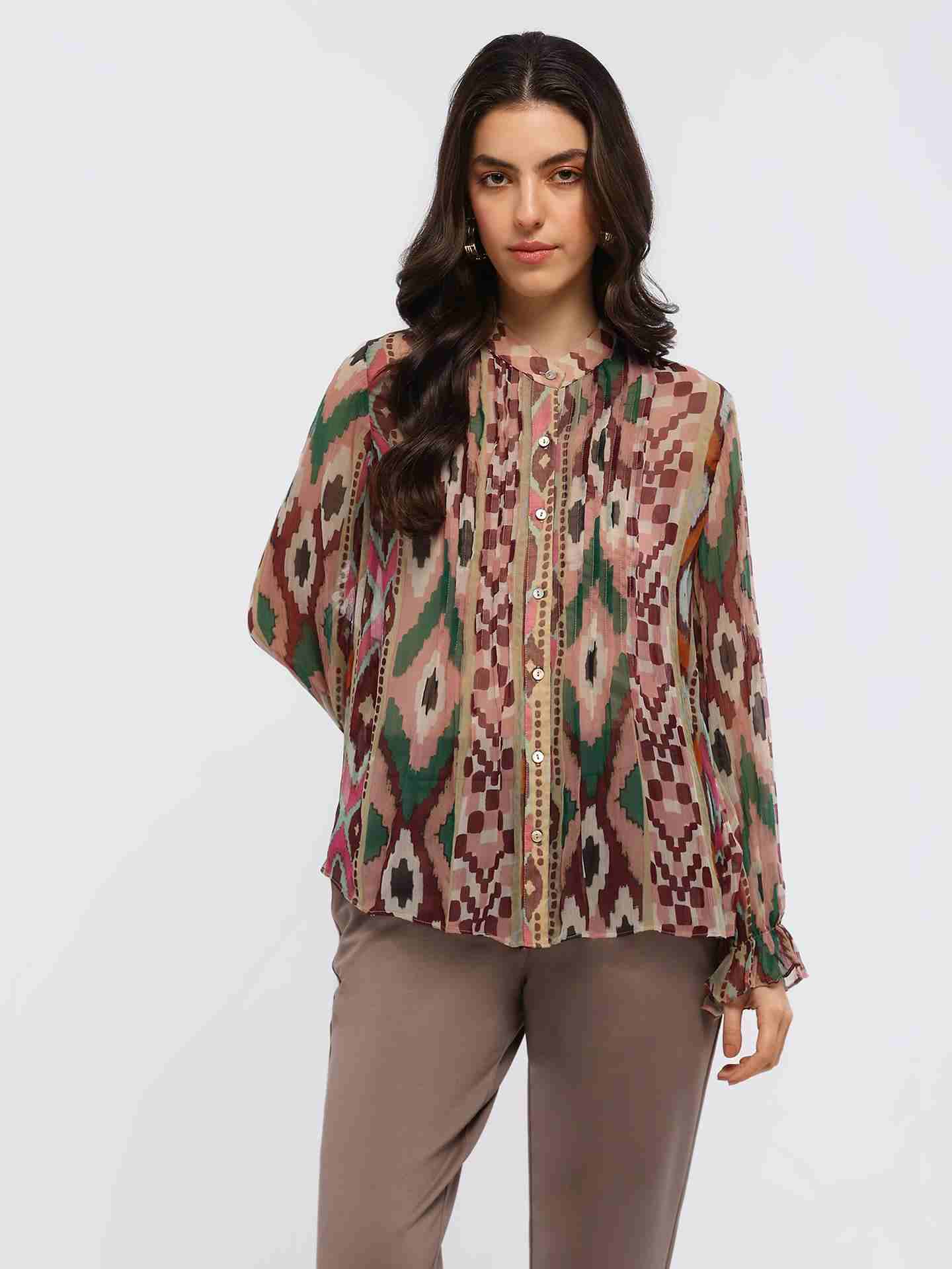 Multi Color Aquinnah Shirt - LABEL RITU KUMAR