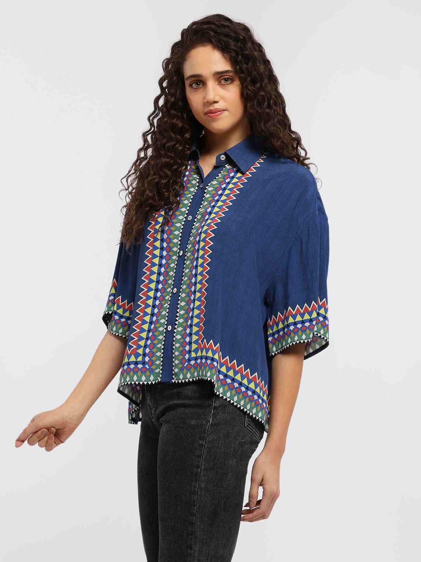 Navy Syrina Shirt
