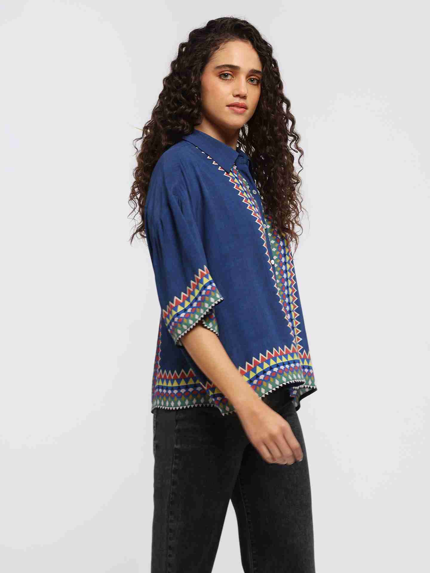Navy Syrina Shirt
