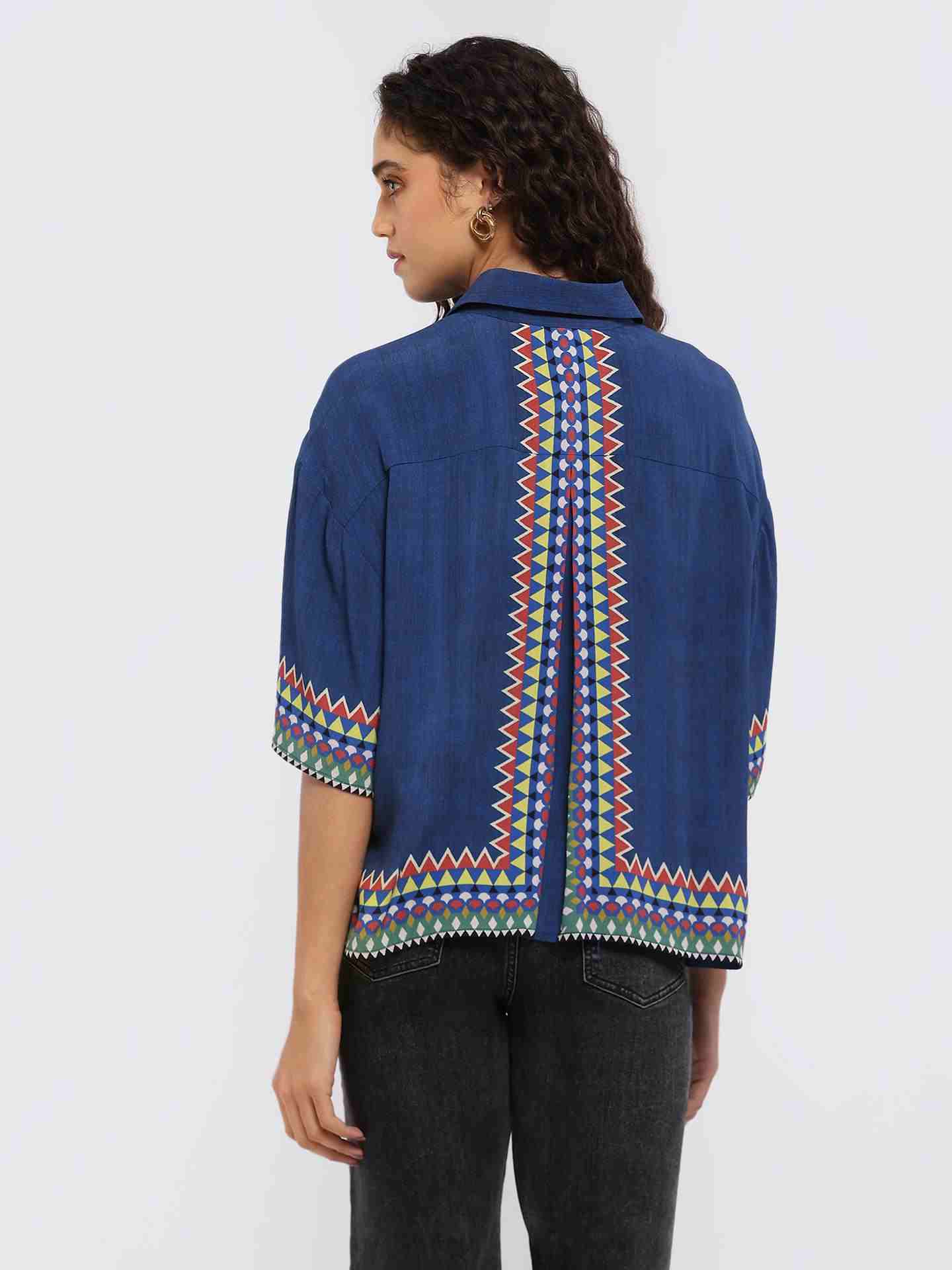 Navy Syrina Shirt