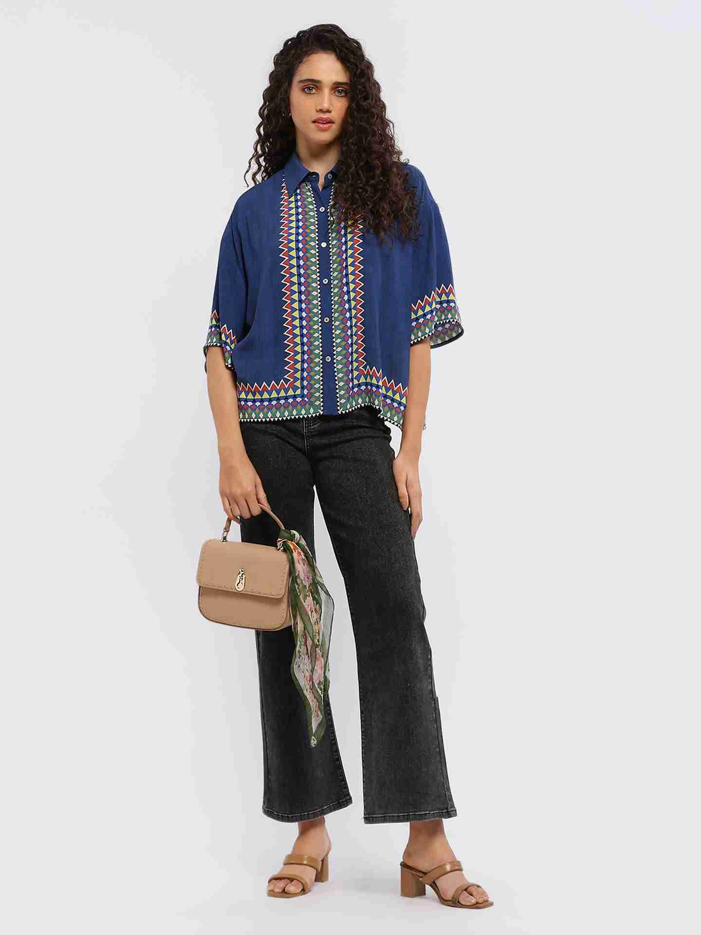 Navy Syrina Shirt