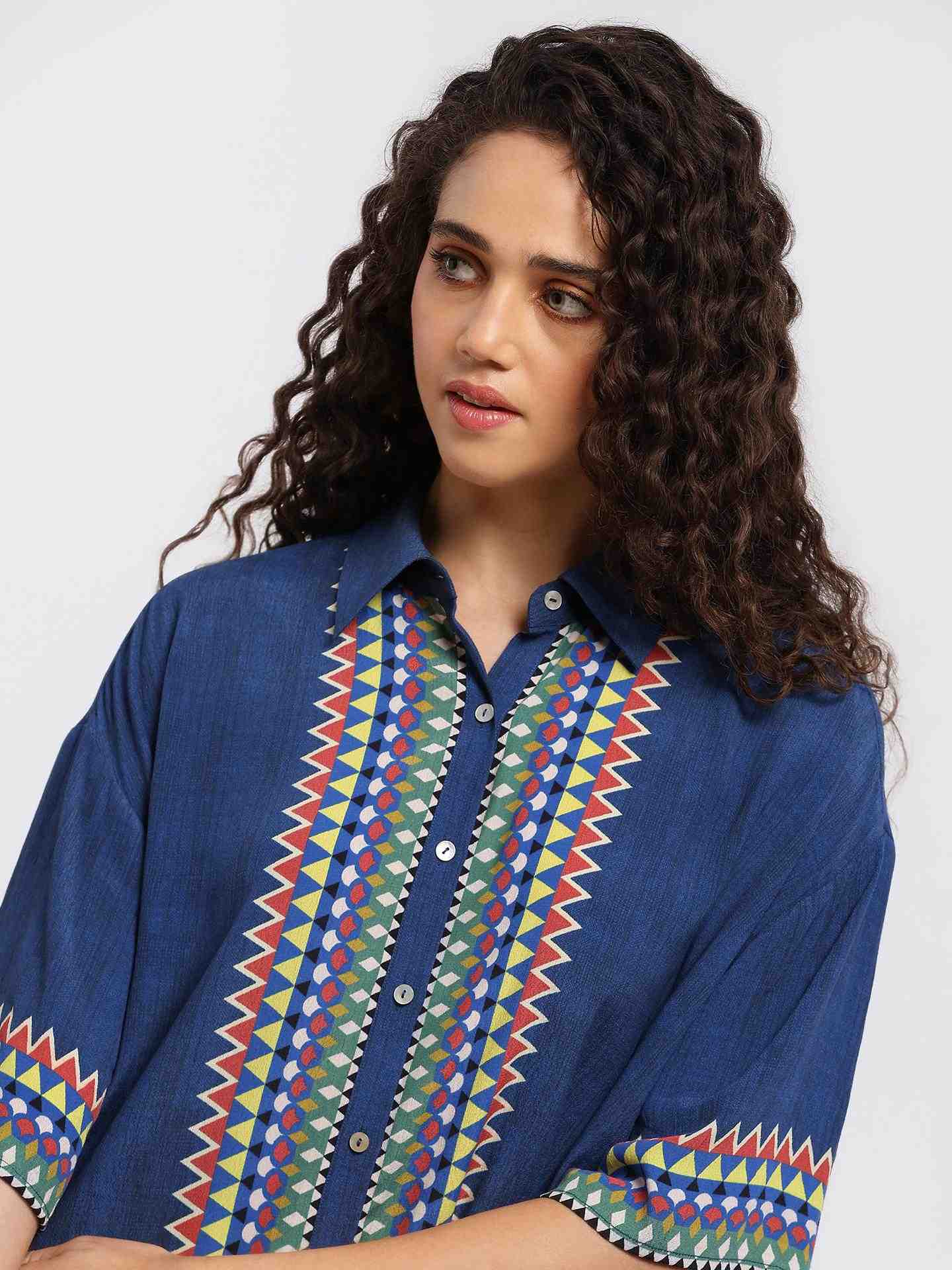 Navy Syrina Shirt
