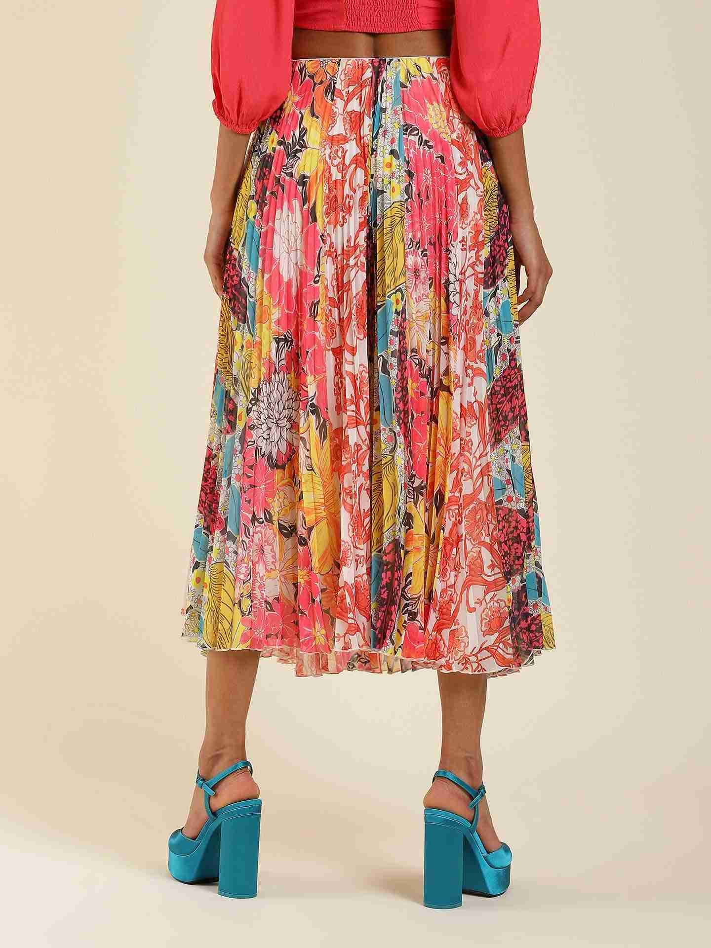 Multi Florida Patchwork Skirt