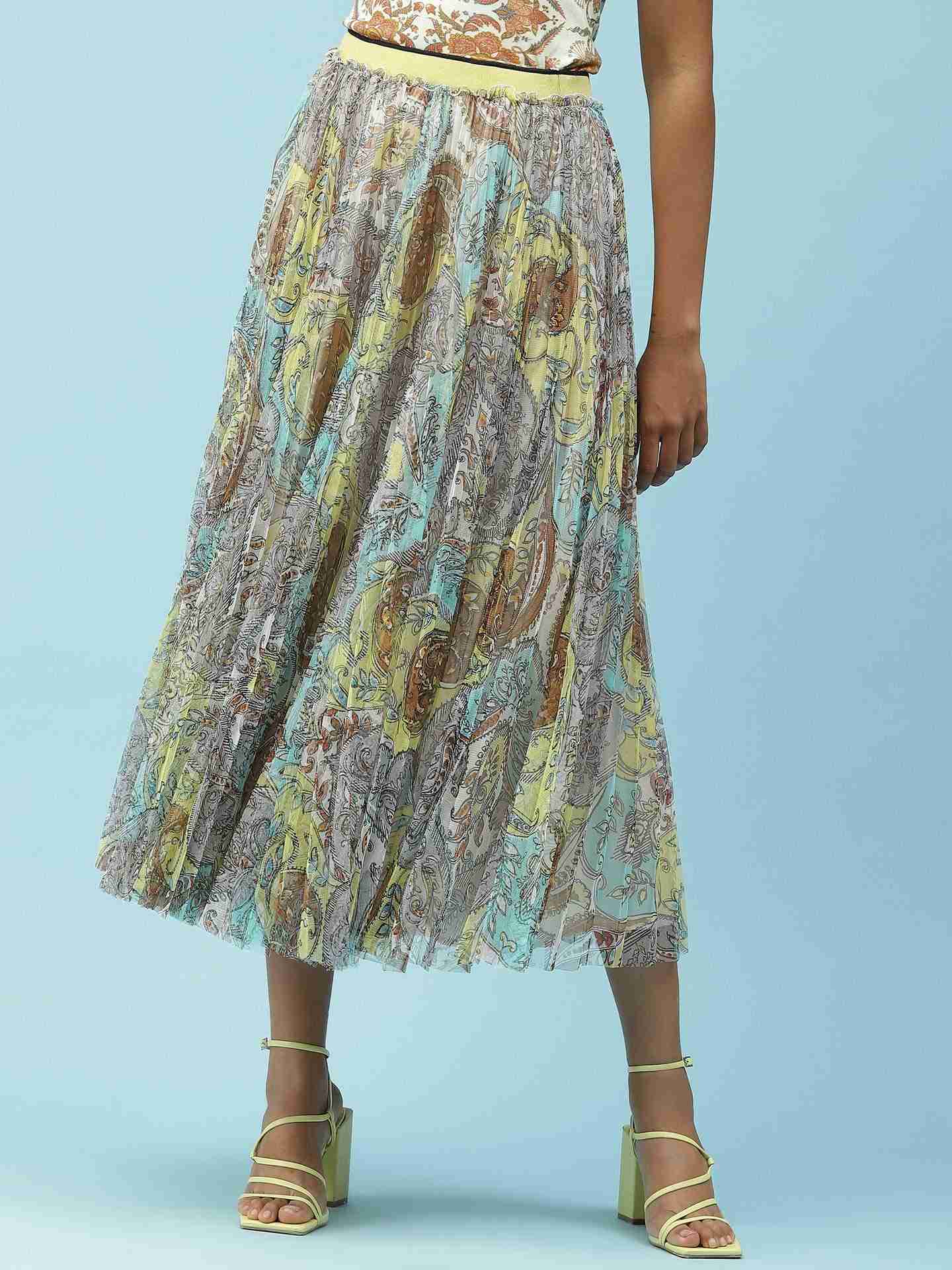 Blue & Yellow Bella Dona Skirt