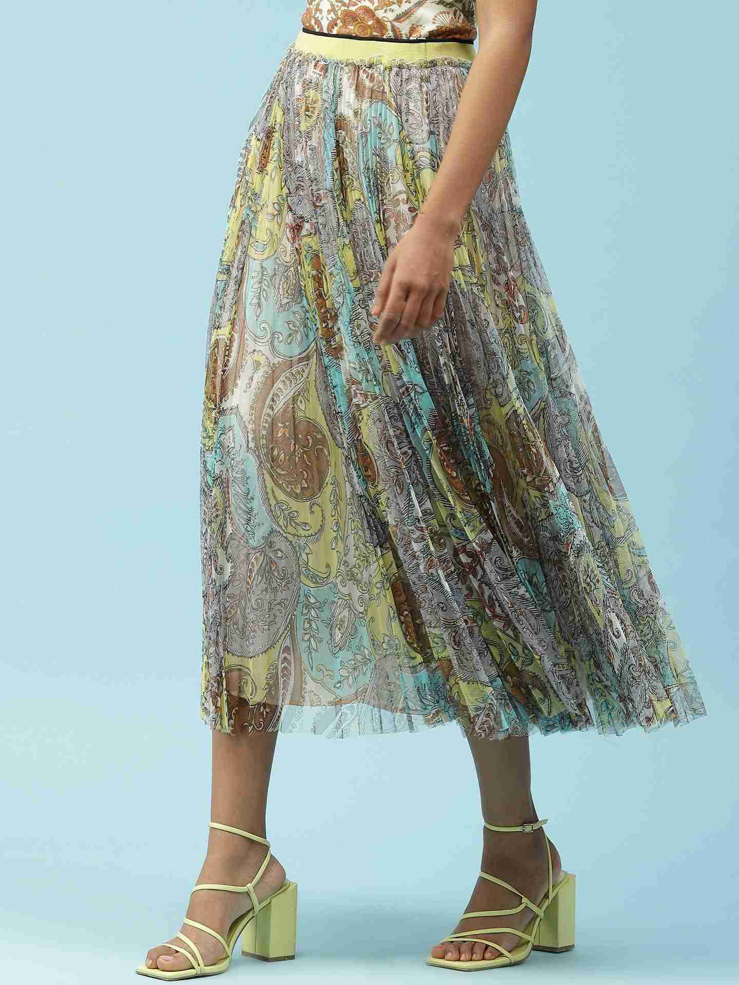 Blue & Yellow Bella Dona Skirt
