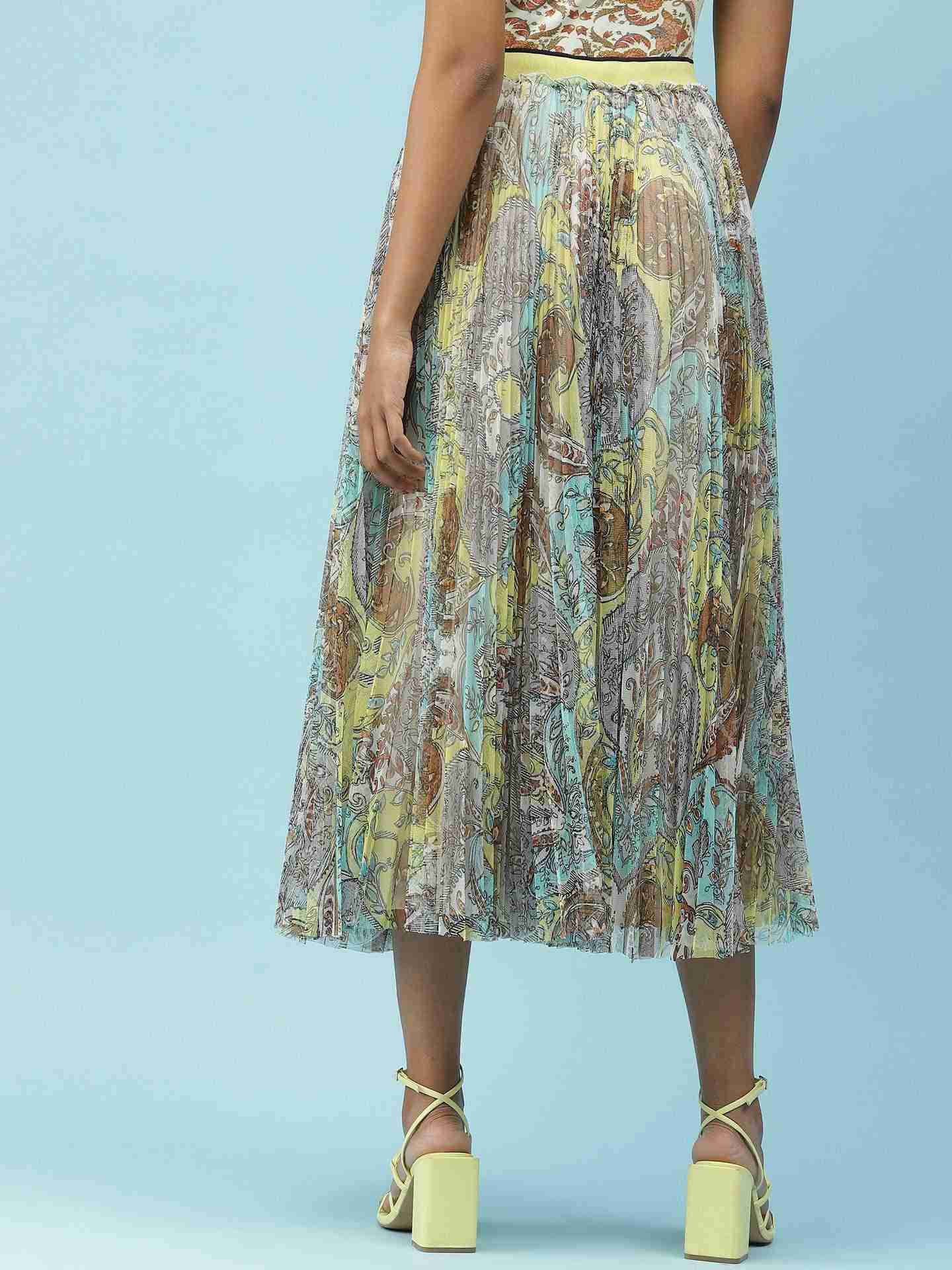 Blue & Yellow Bella Dona Skirt