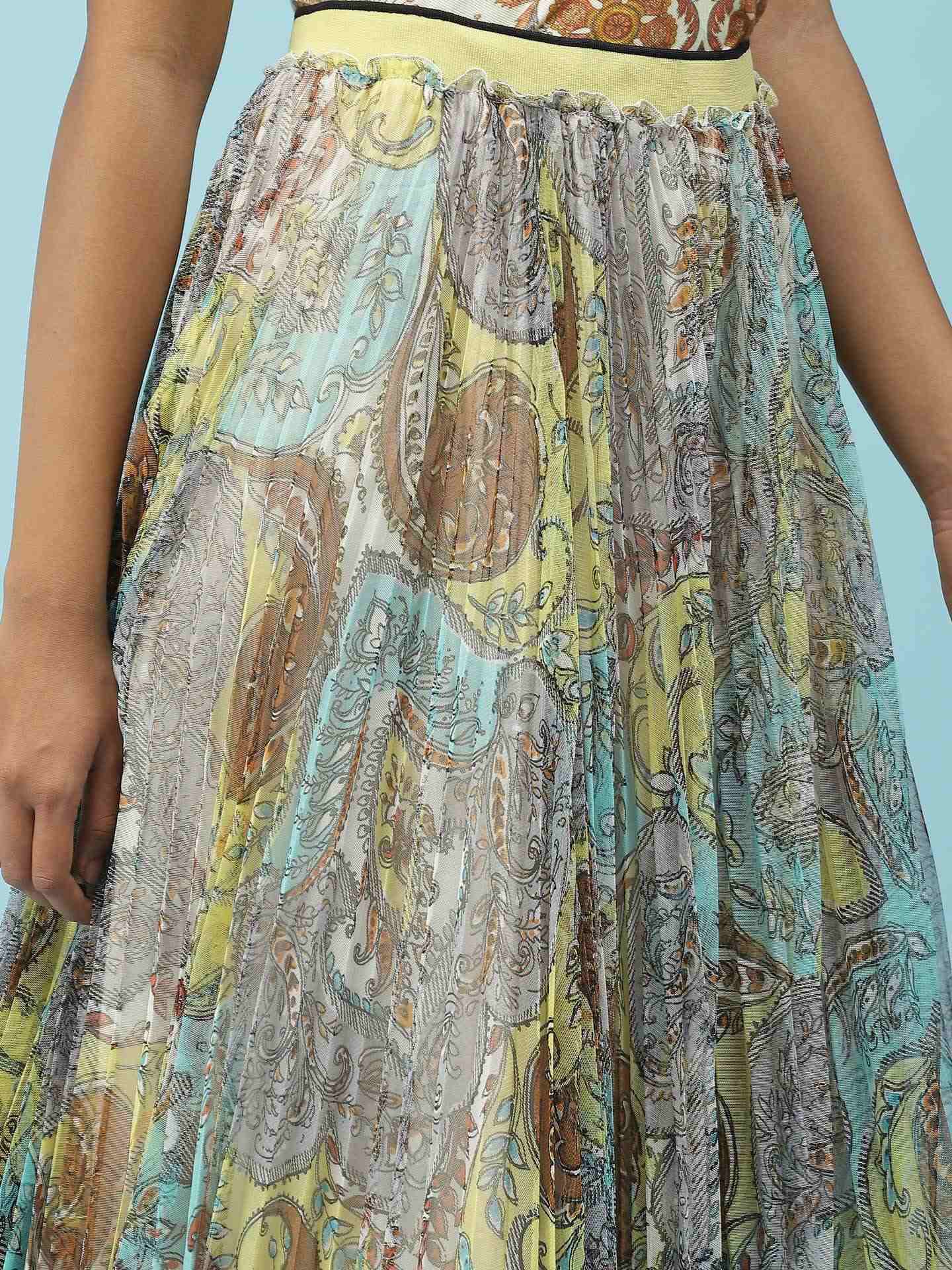 Blue & Yellow Bella Dona Skirt