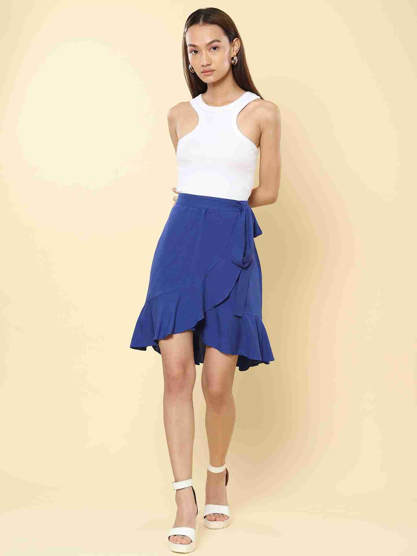 Blue Fashion Flair Skirt