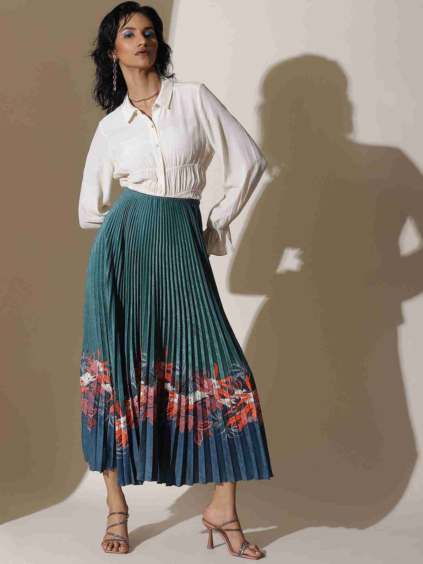 Teal Marina Skirt