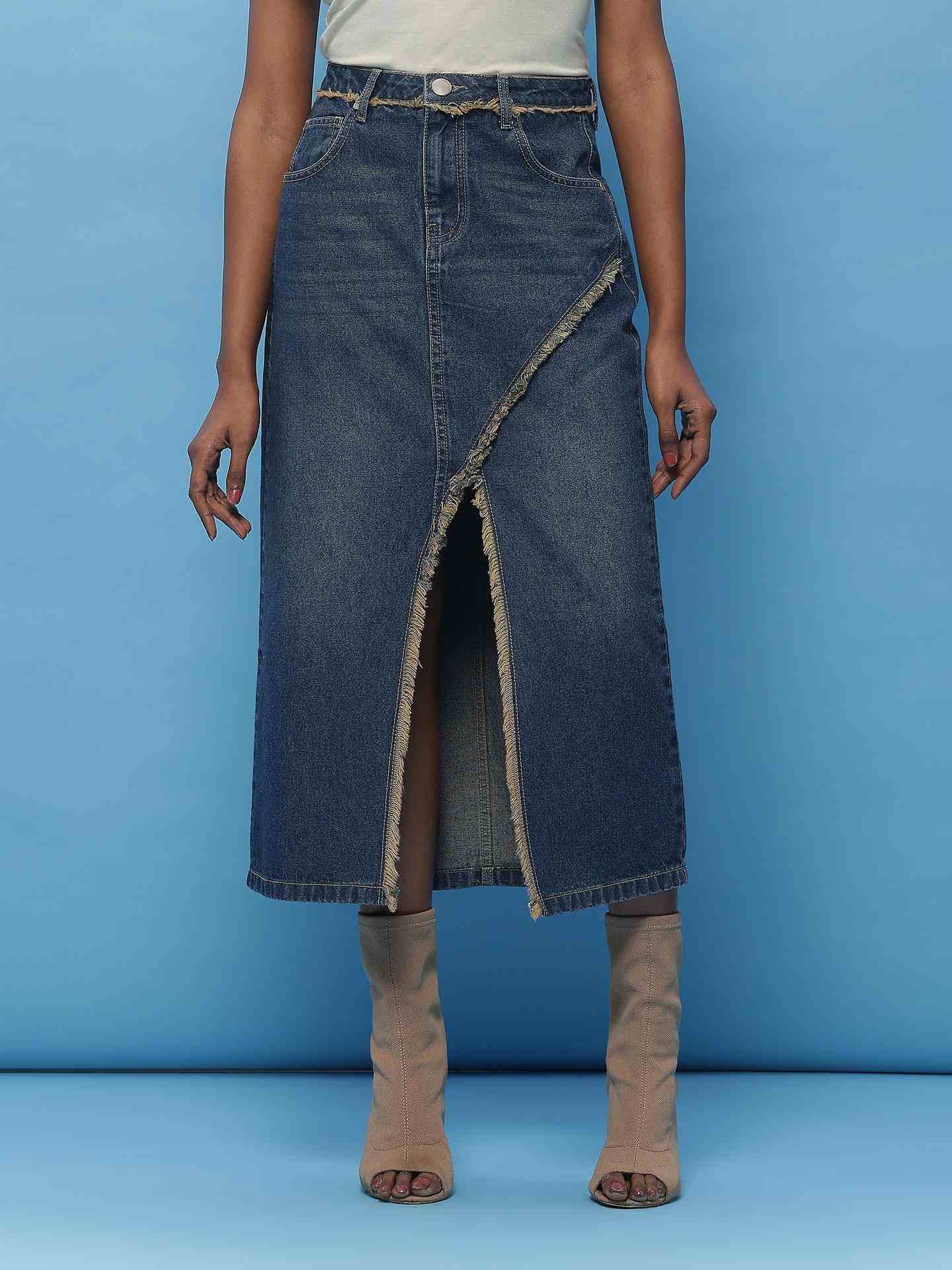 Blue Denim Drift Skirt