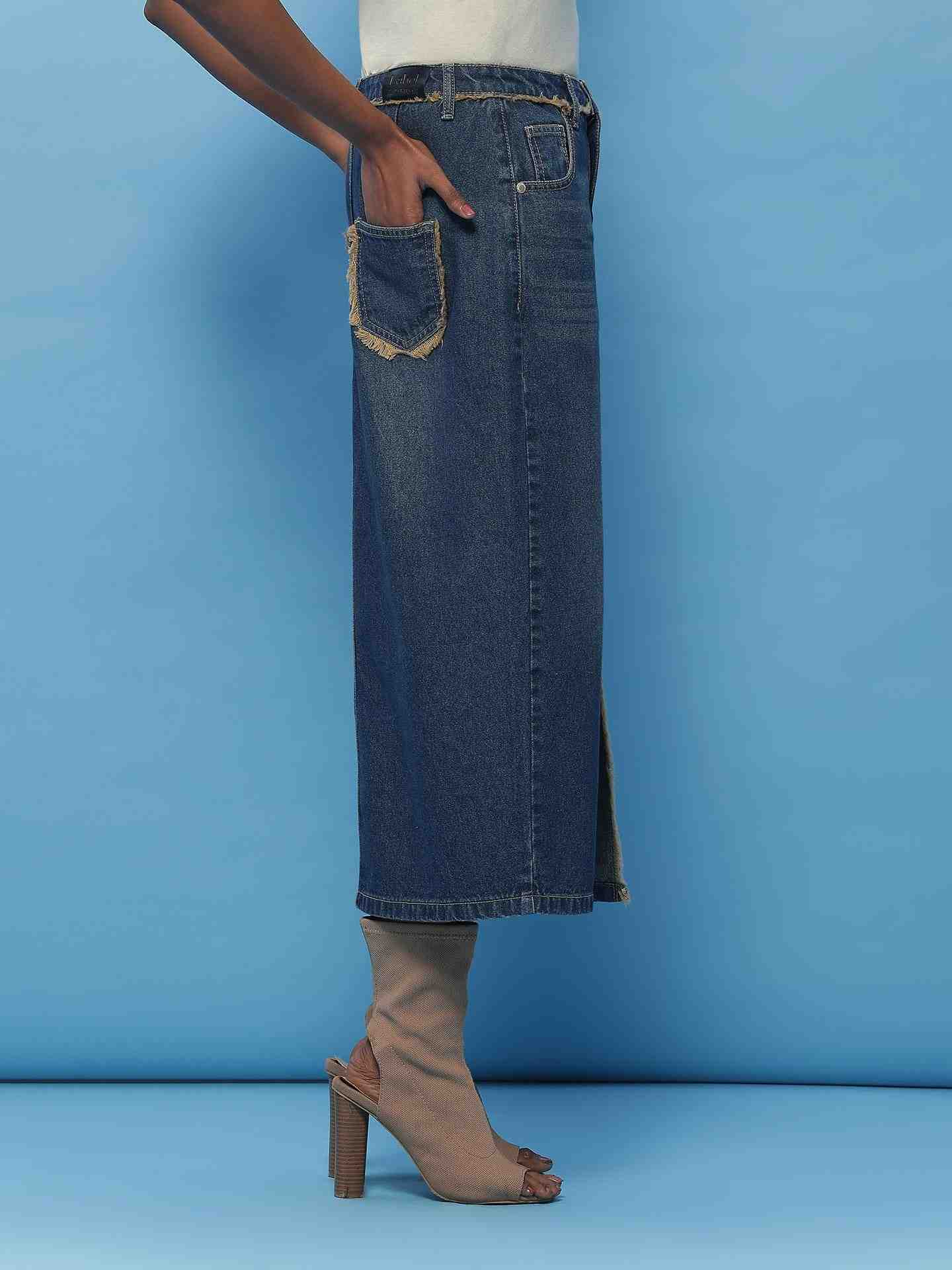 Blue Denim Drift Skirt