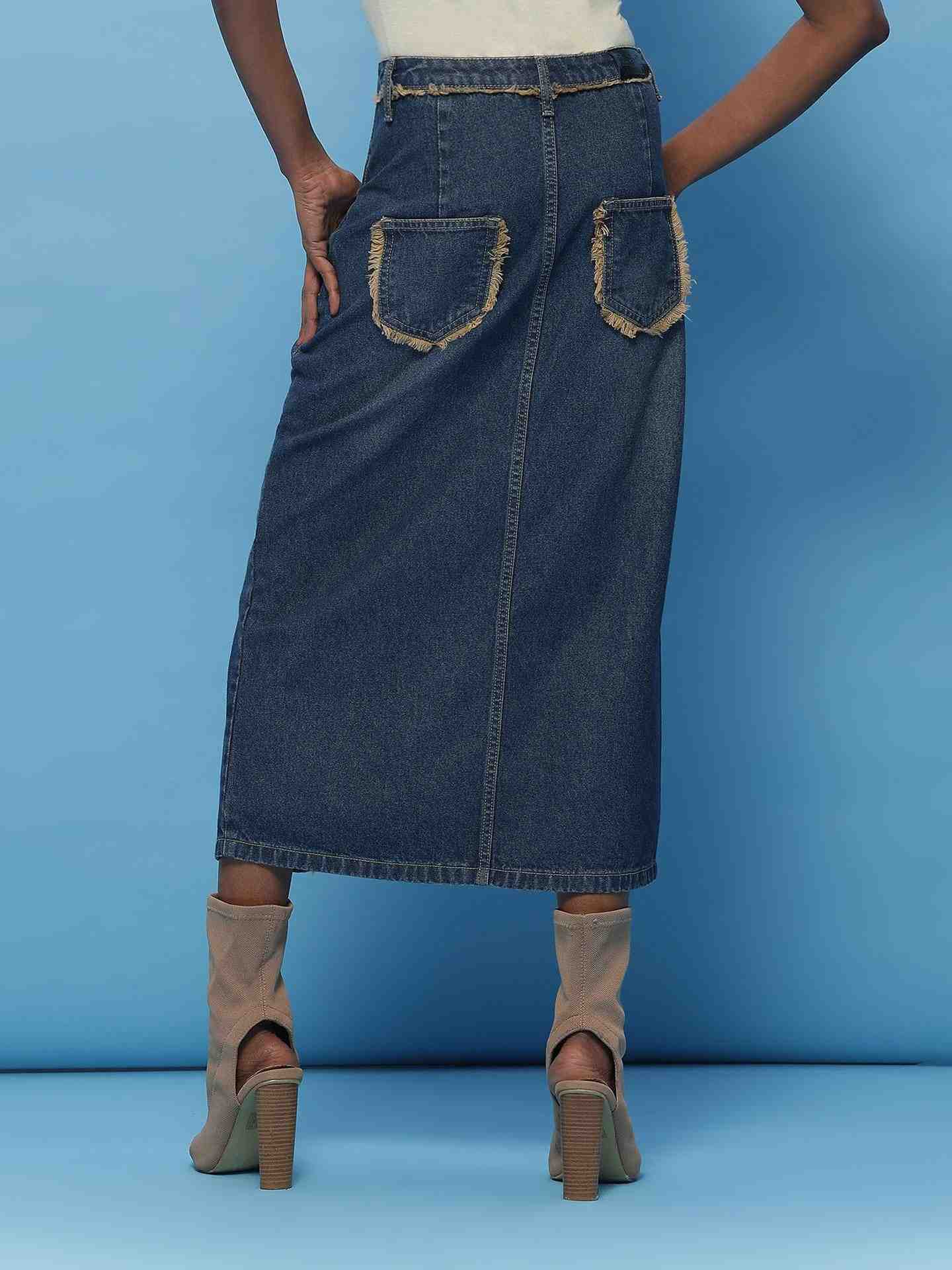 Blue Denim Drift Skirt