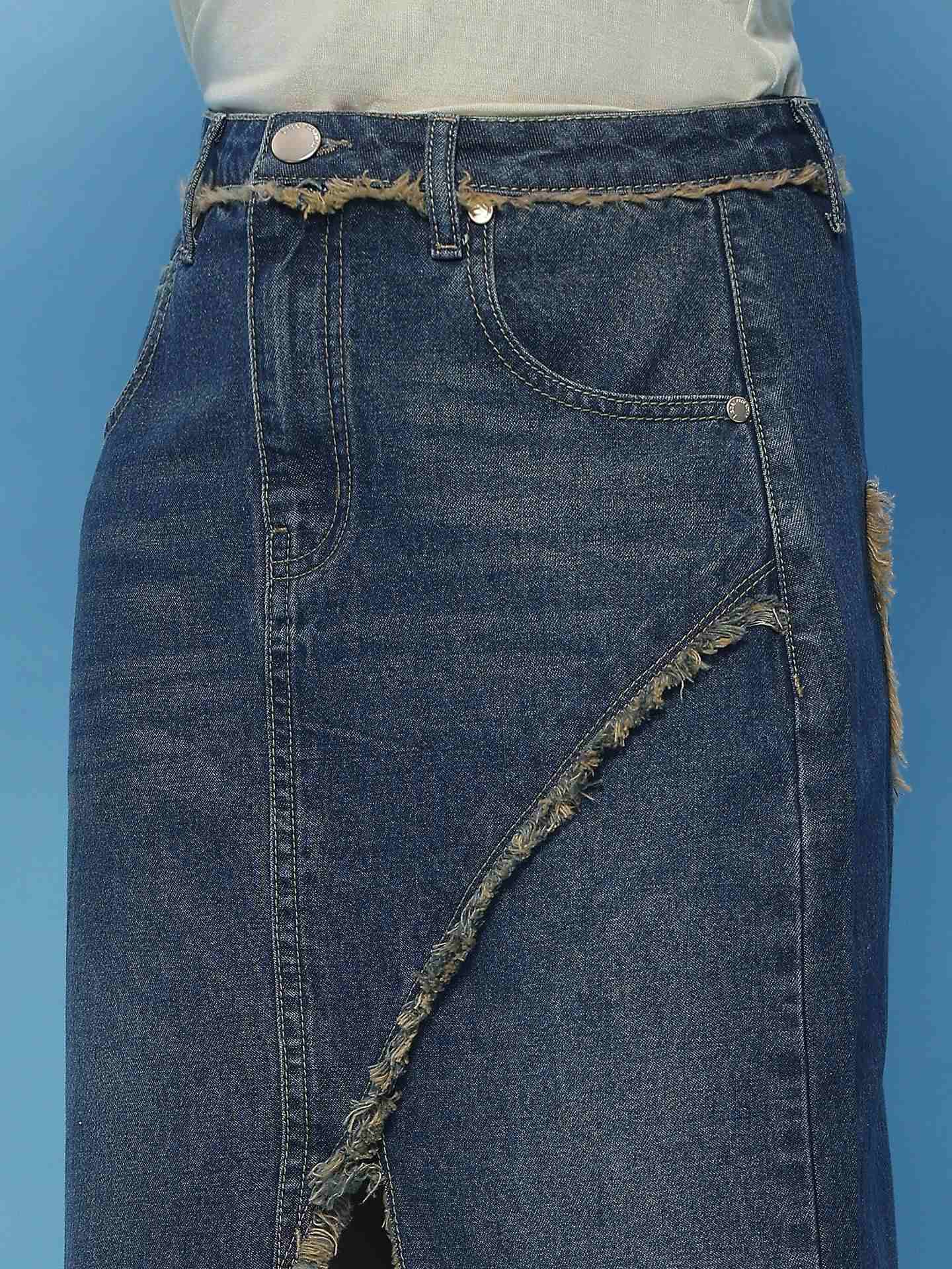 Blue Denim Drift Skirt