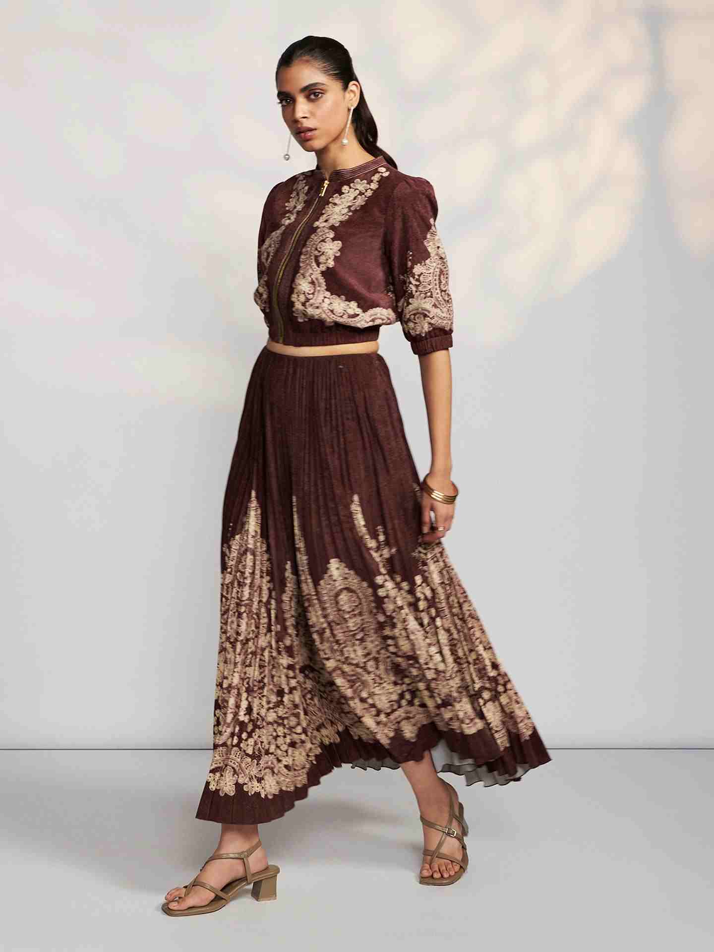 Brown Chantilly Skirt