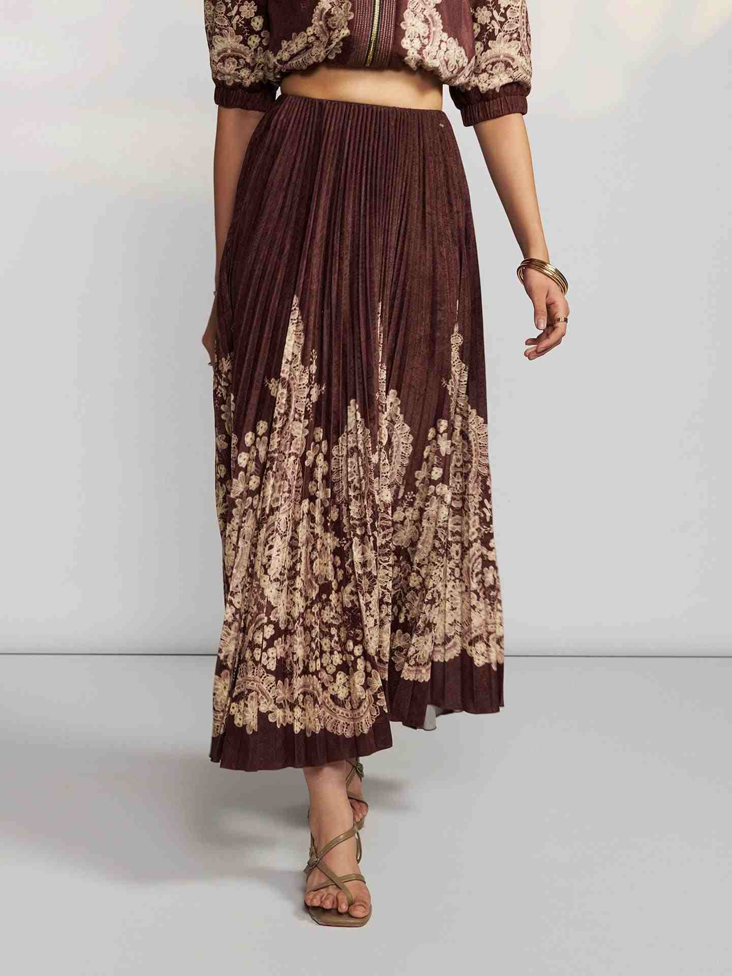 Brown Chantilly Skirt