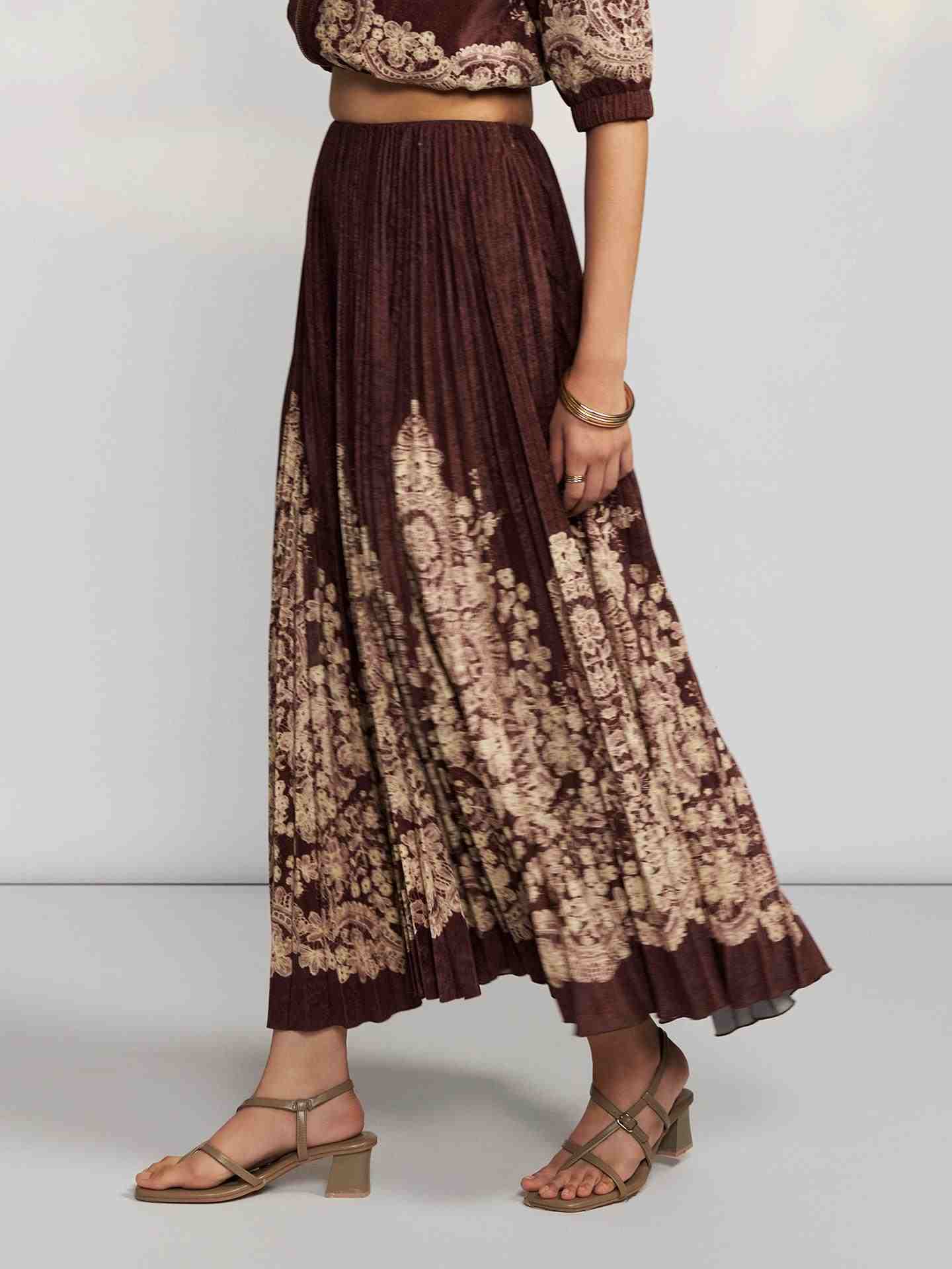 Brown Chantilly Skirt