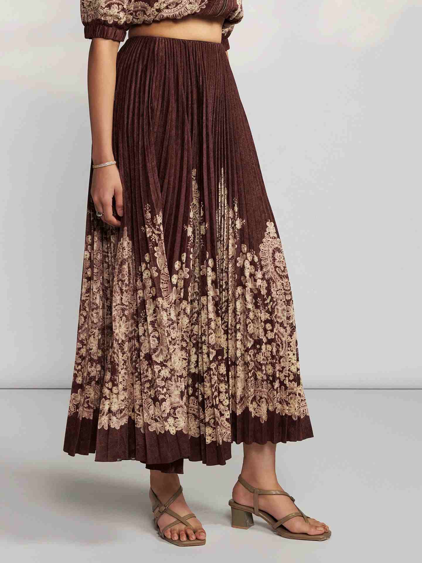 Brown Chantilly Skirt
