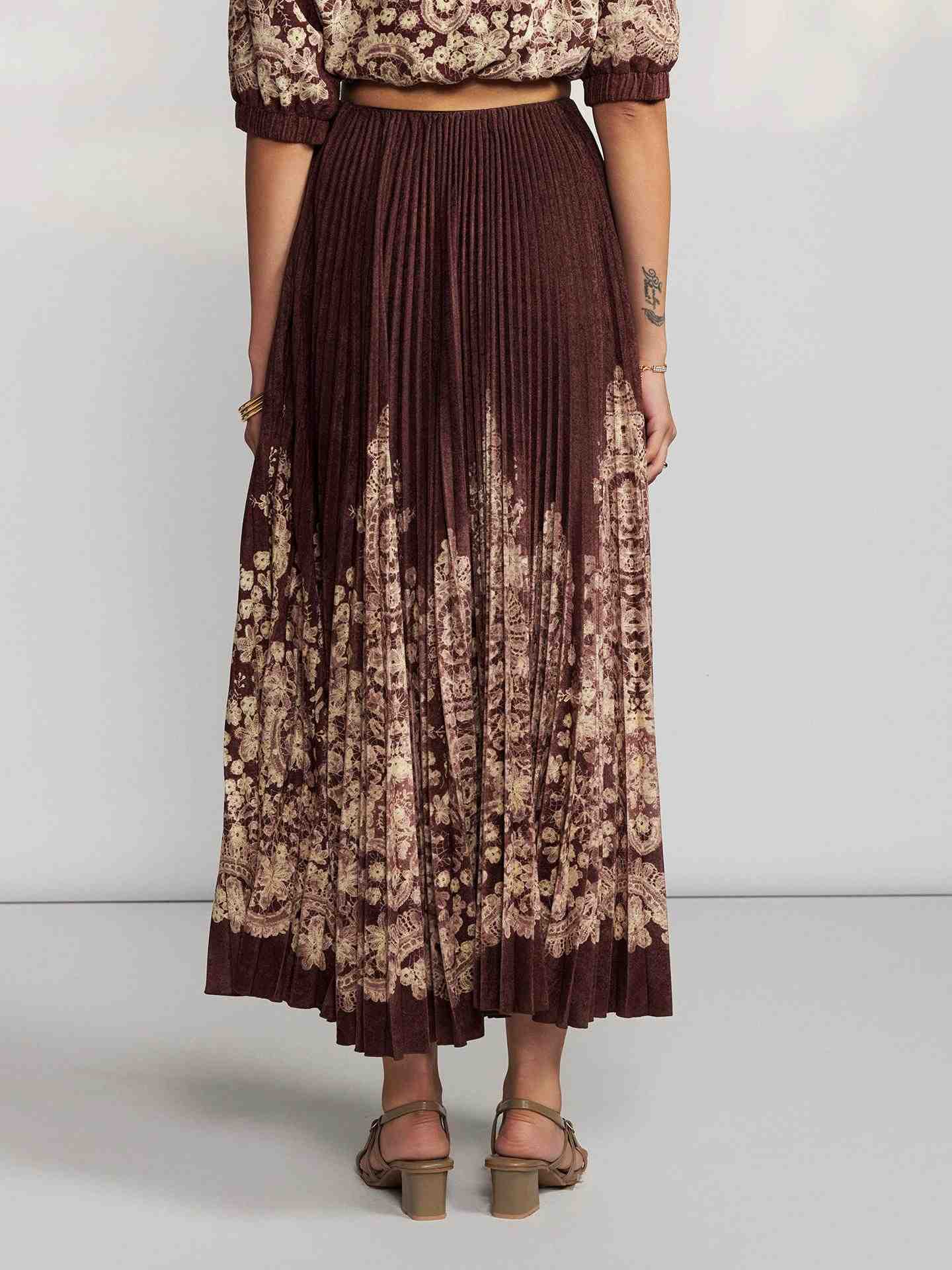 Brown Chantilly Skirt