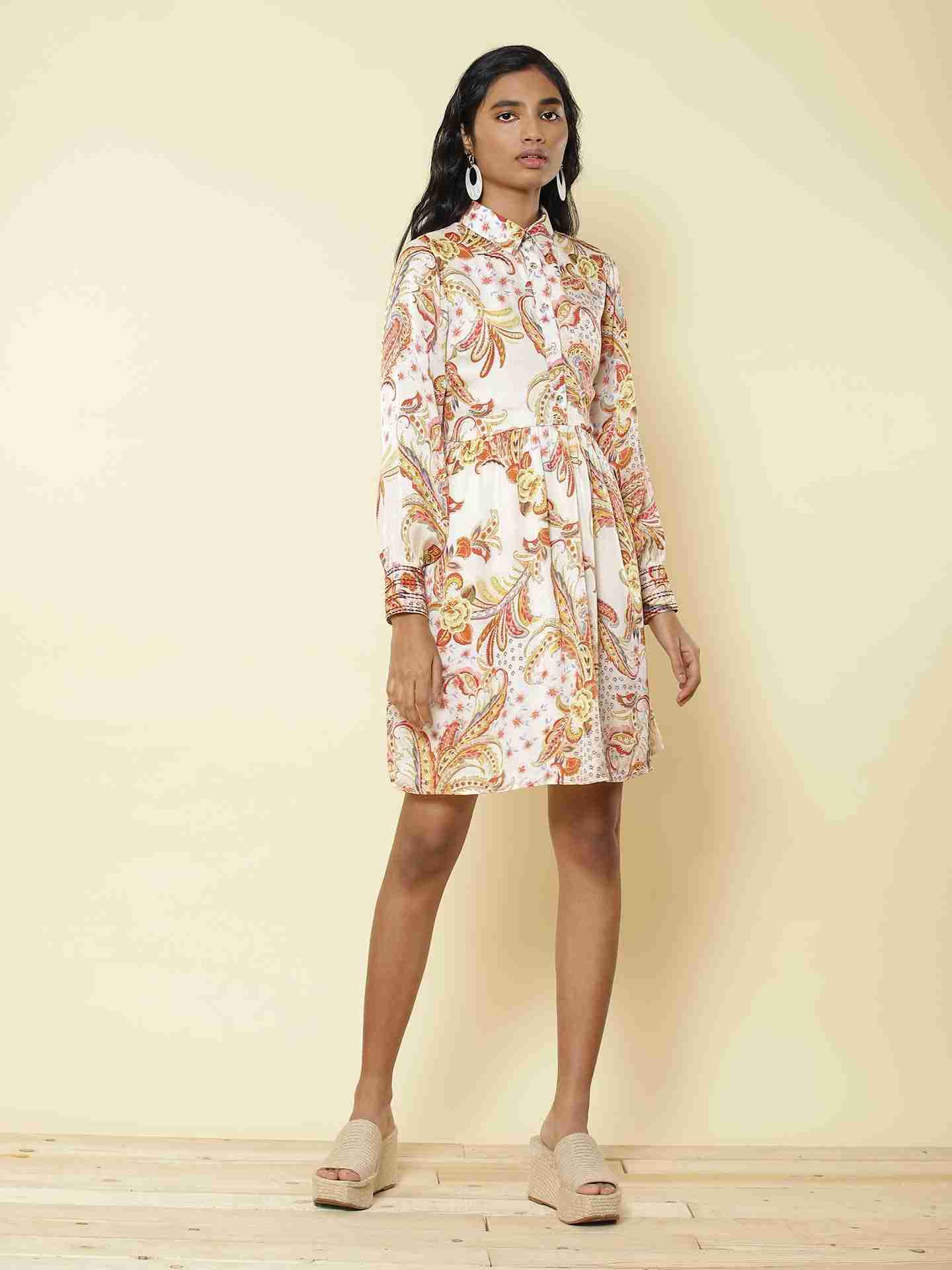 Yellow Brazillian Shirt Dress