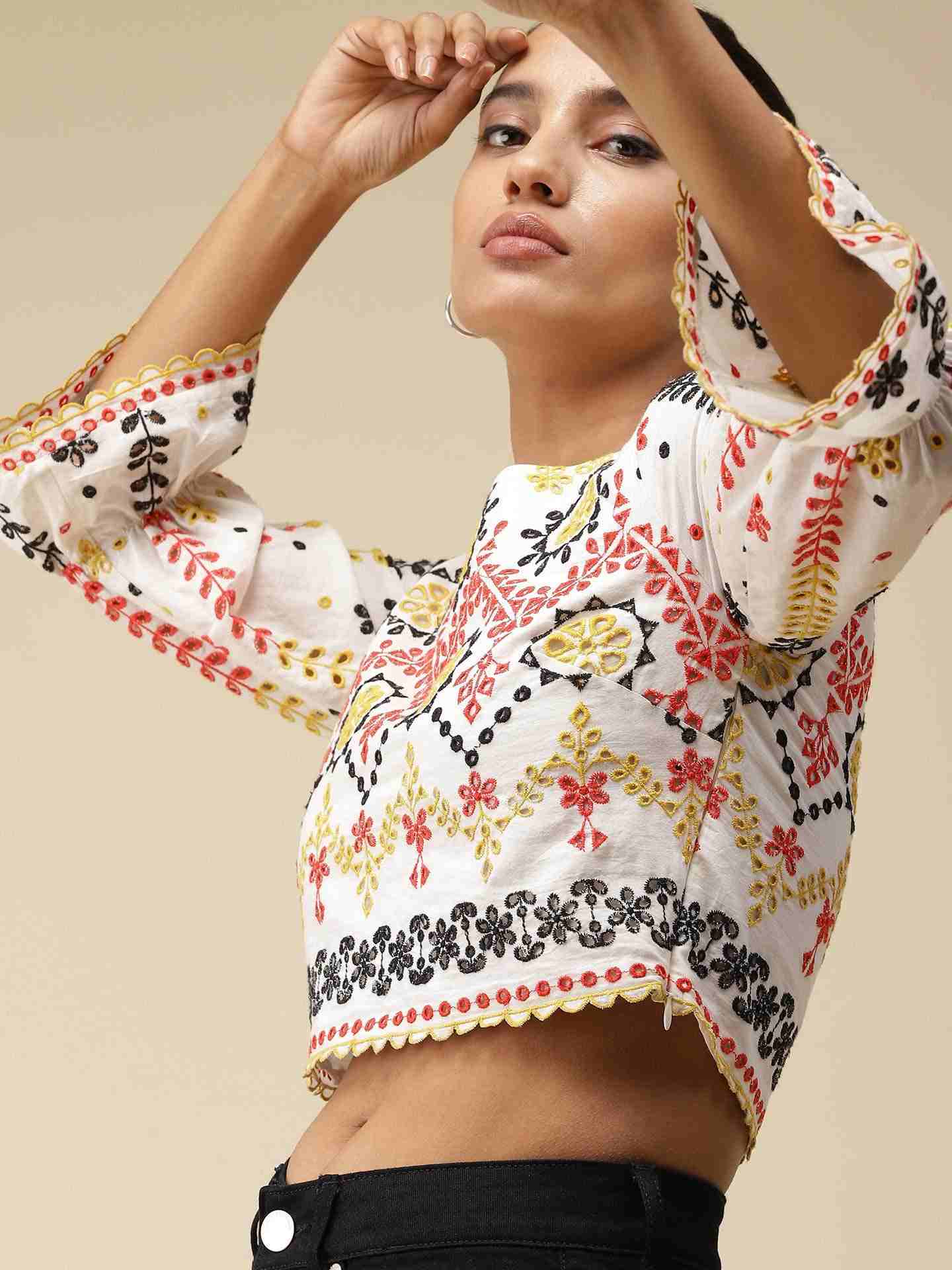 White Colette Crop Top