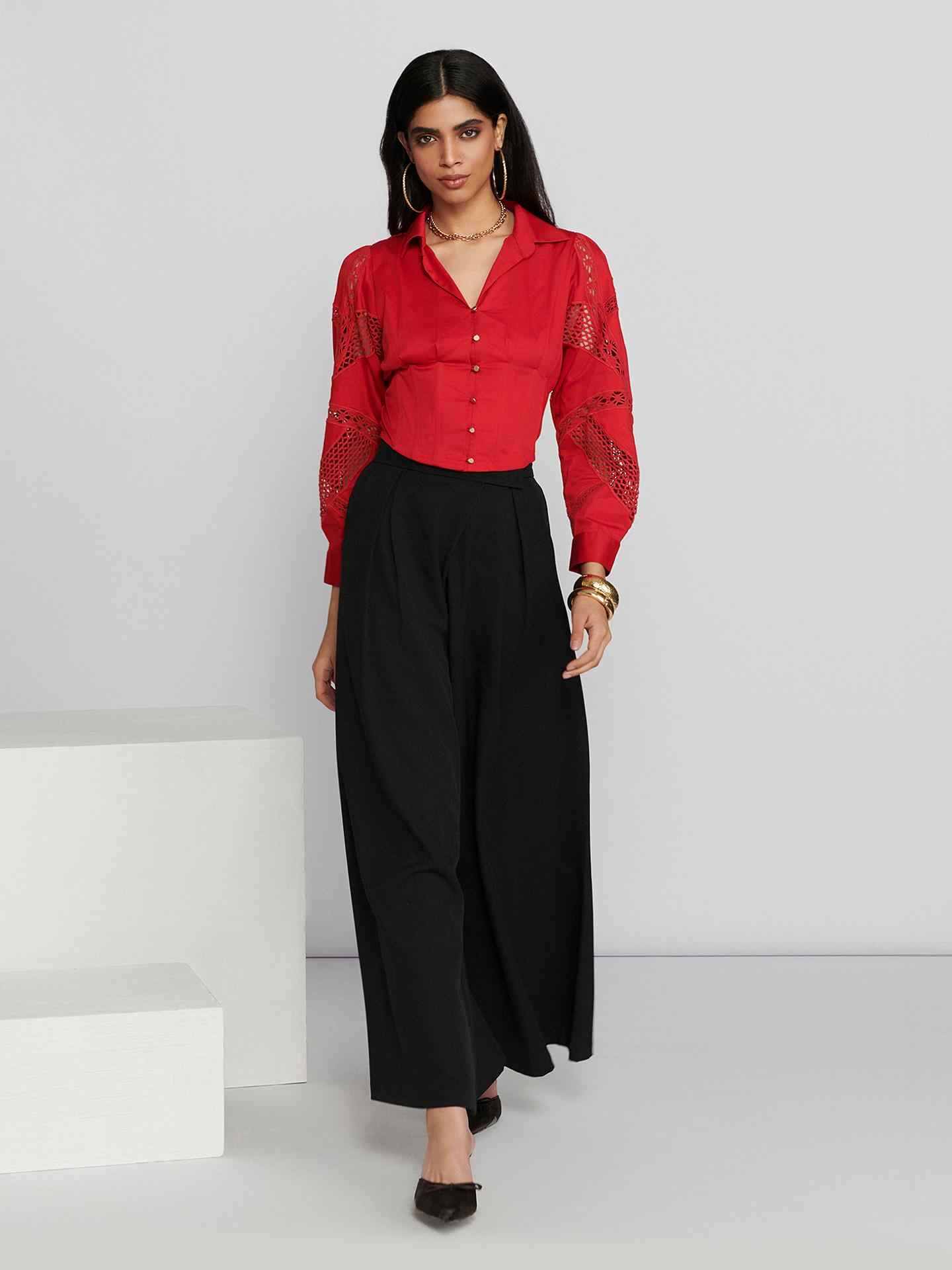 Red Janine Top