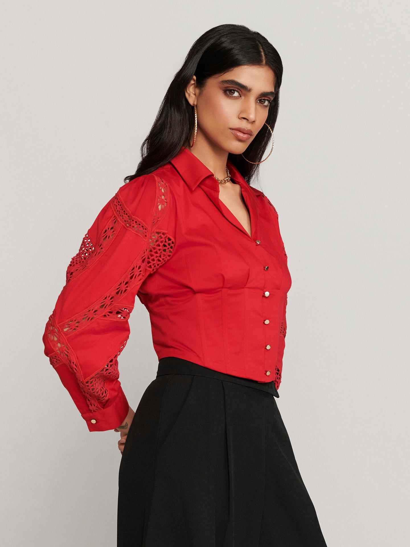 Red Janine Top