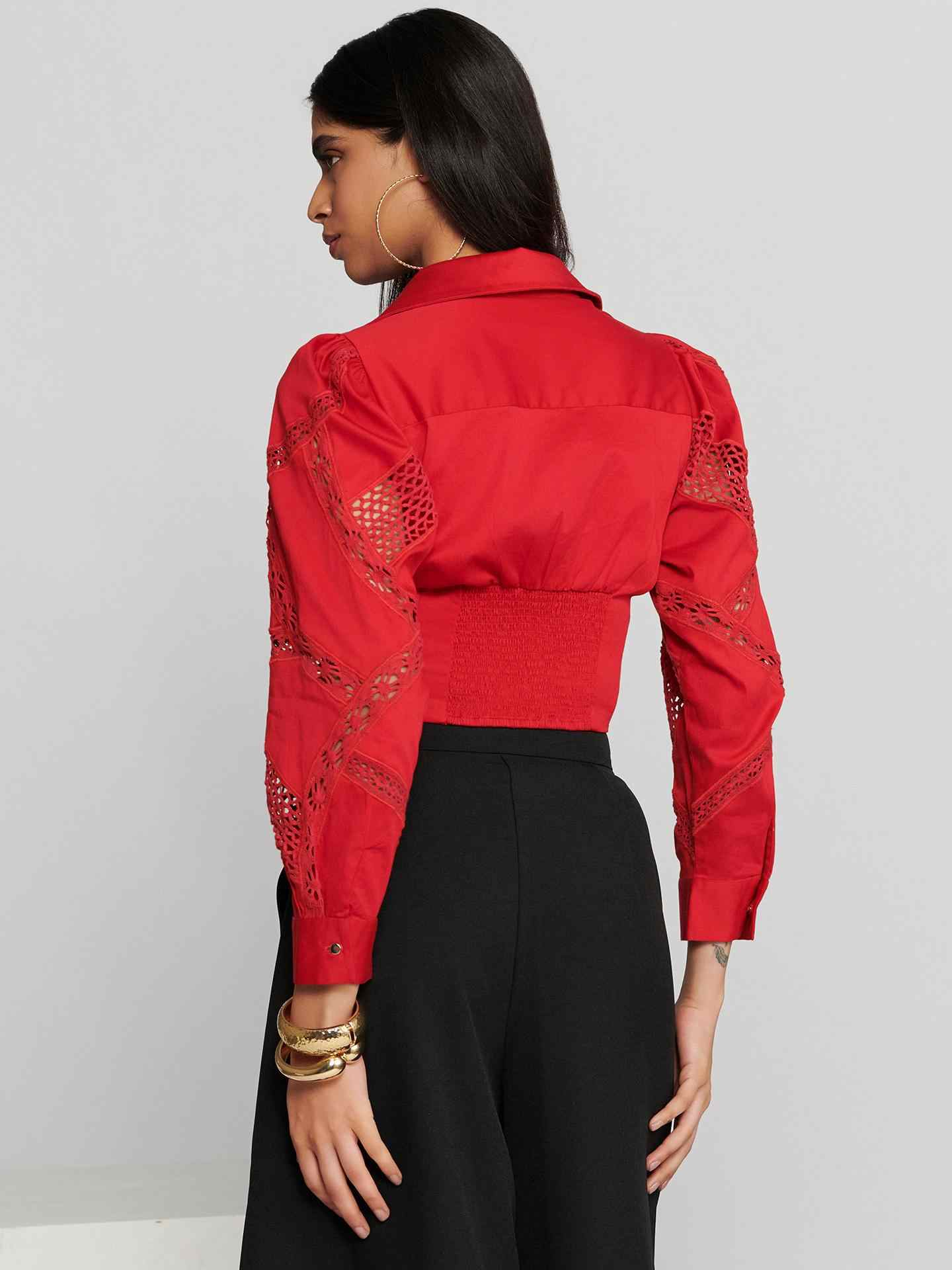 Red Janine Top