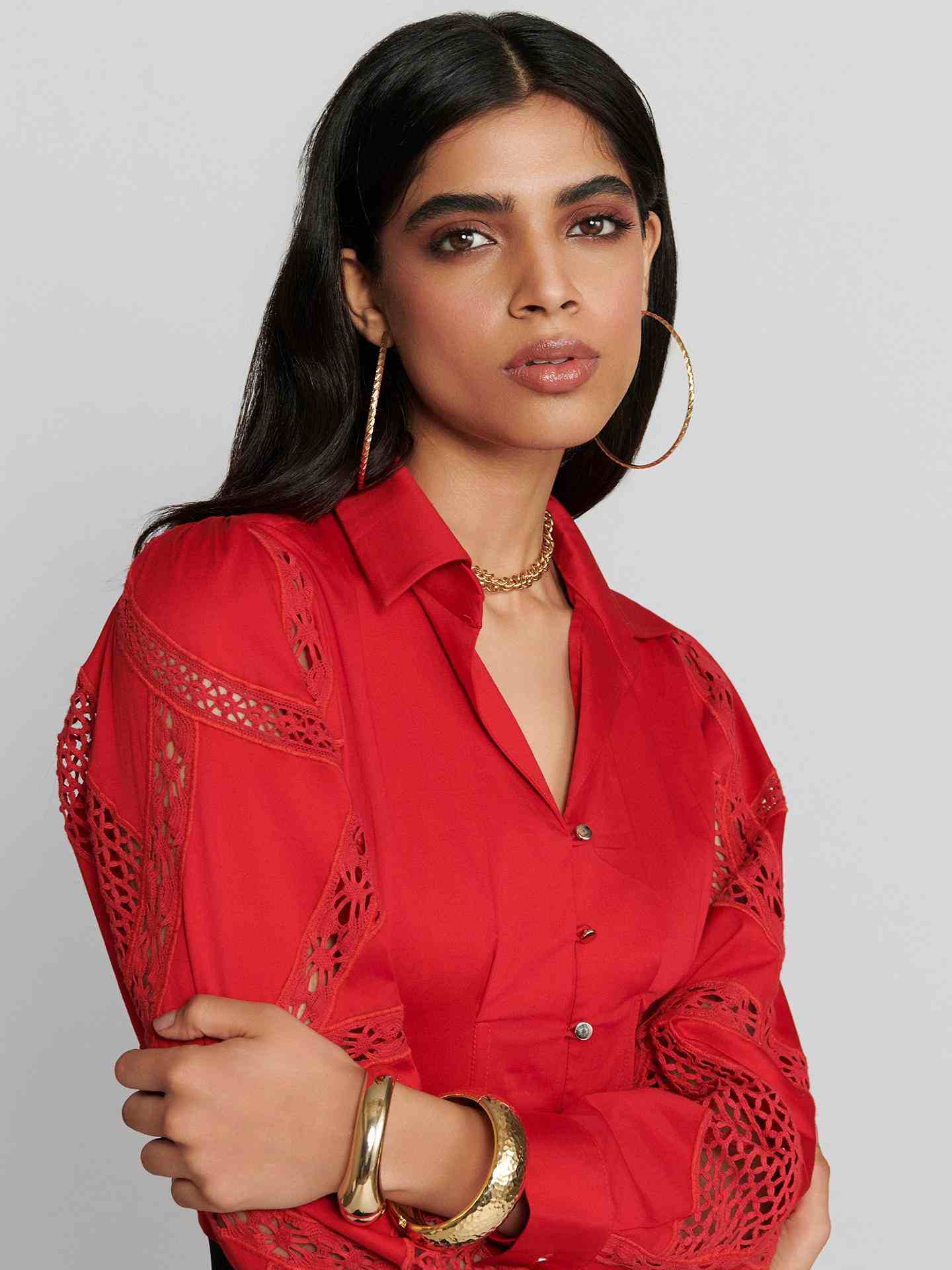 Red Janine Top