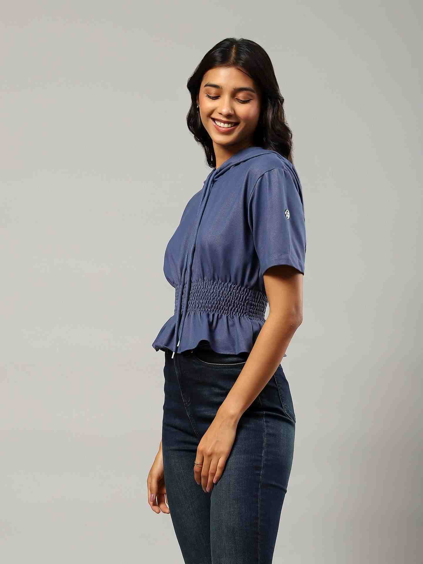 Denim Blue Basics Athleisure Top