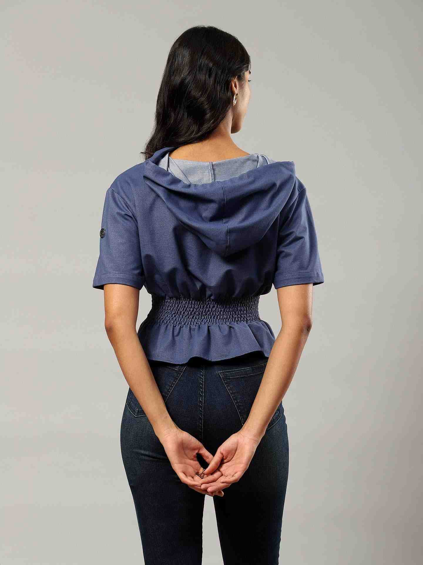 Denim Blue Basics Athleisure Top