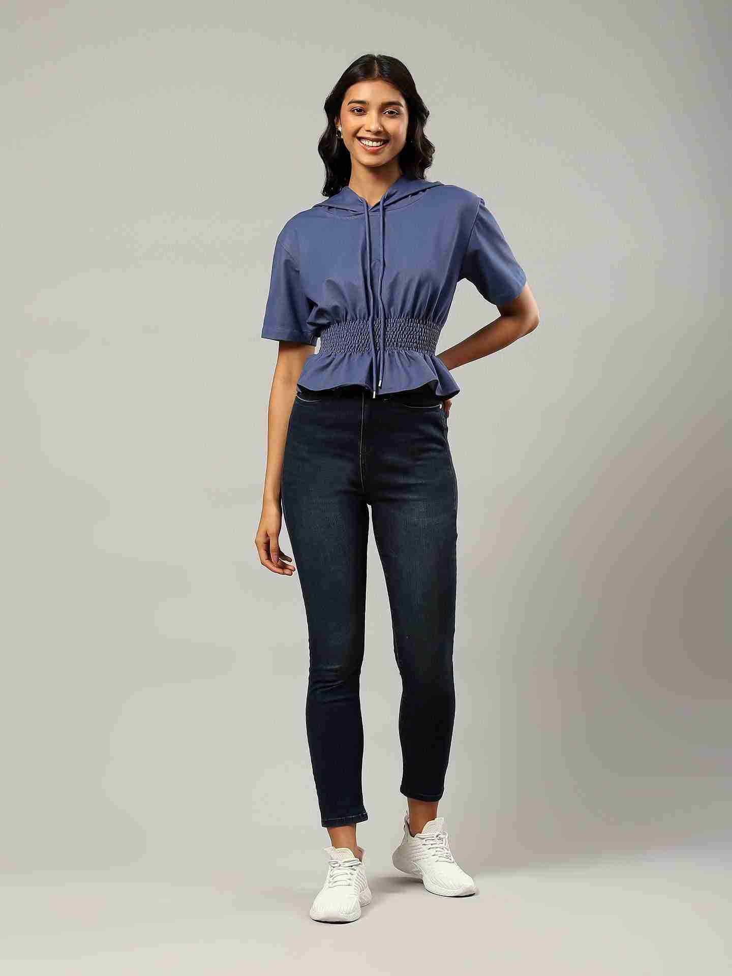 Denim Blue Basics Athleisure Top