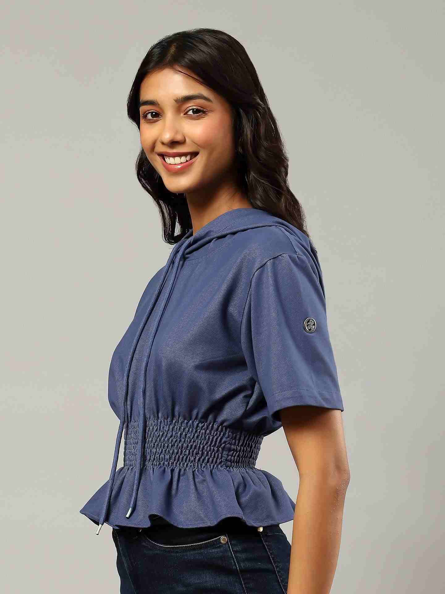Denim Blue Basics Athleisure Top