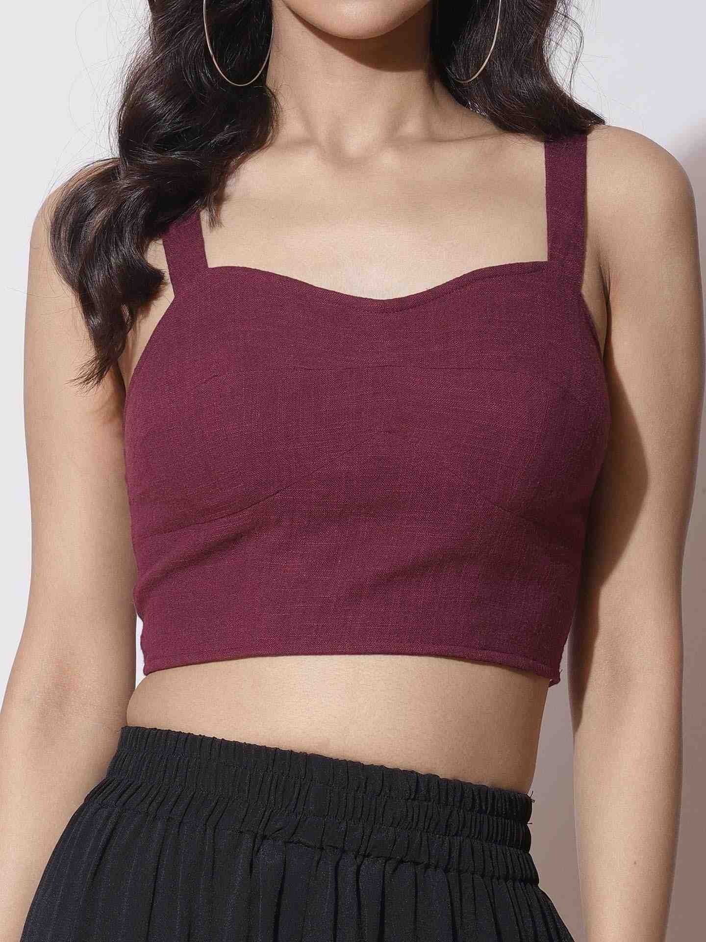 Red Fashion Flair Crop Top