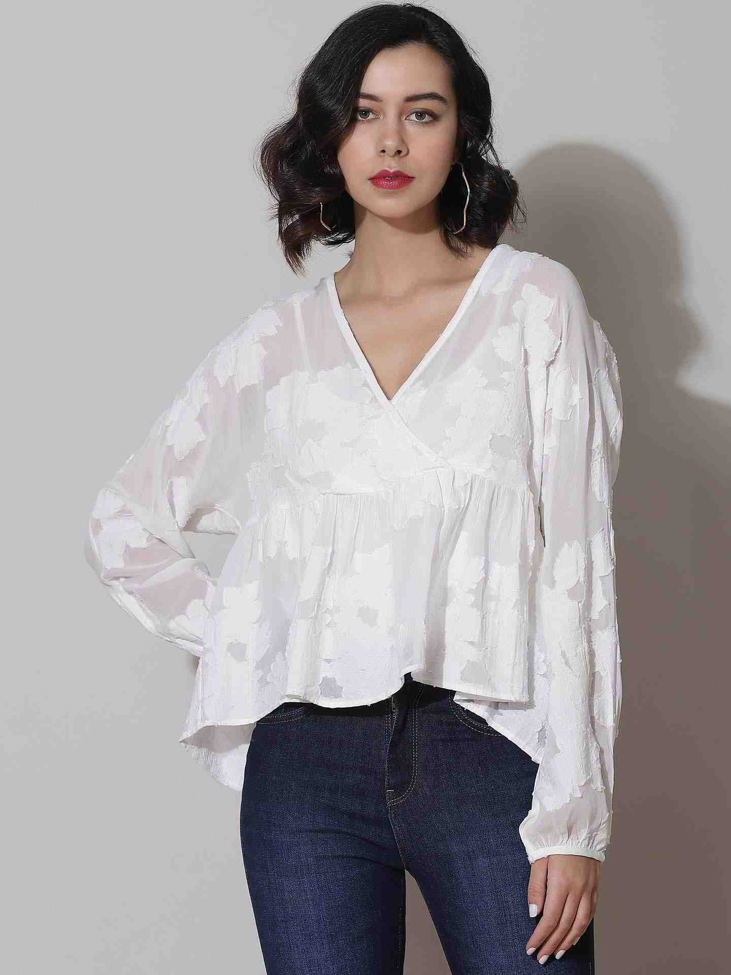 White Floro Top