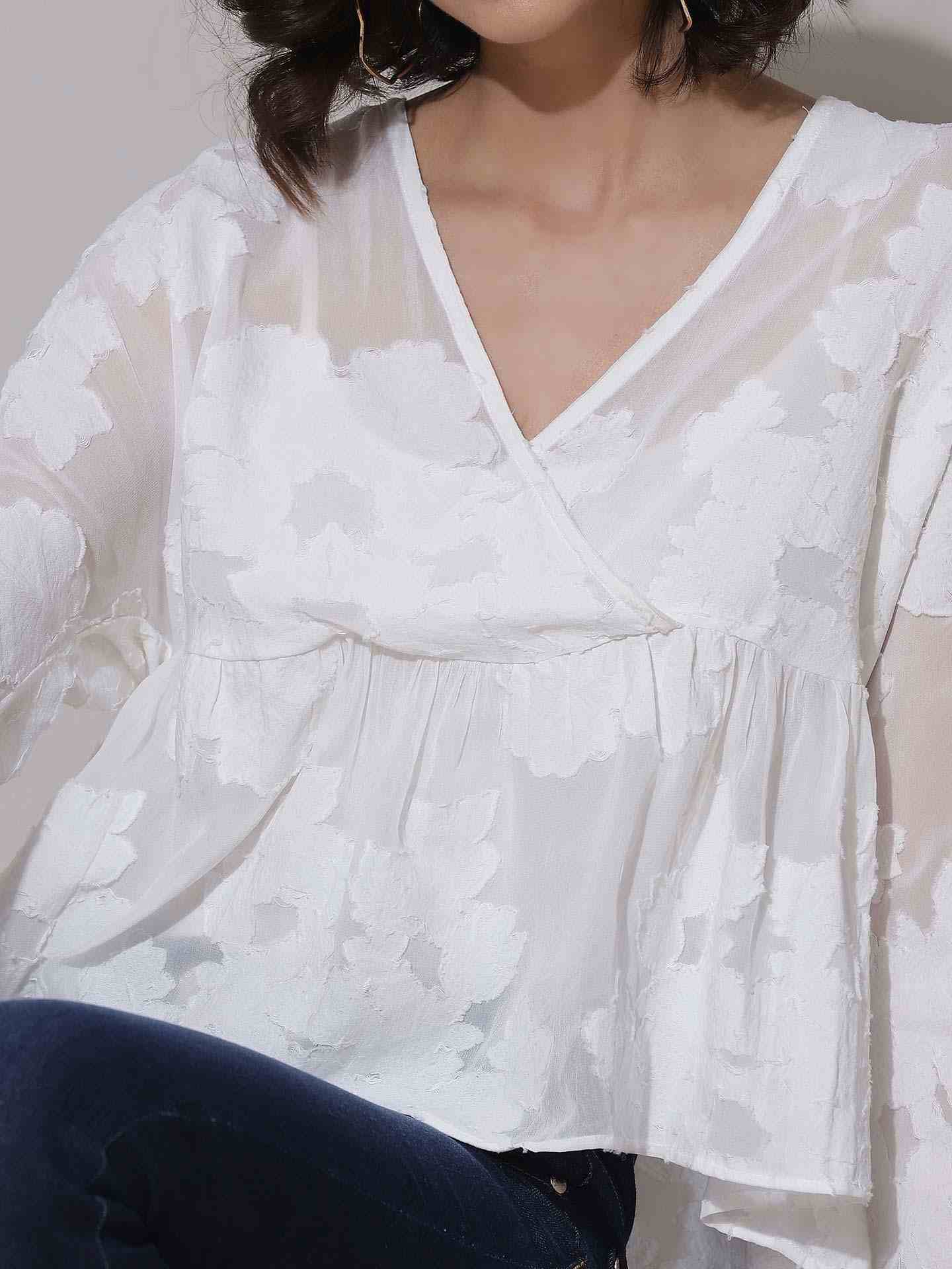 White Floro Top