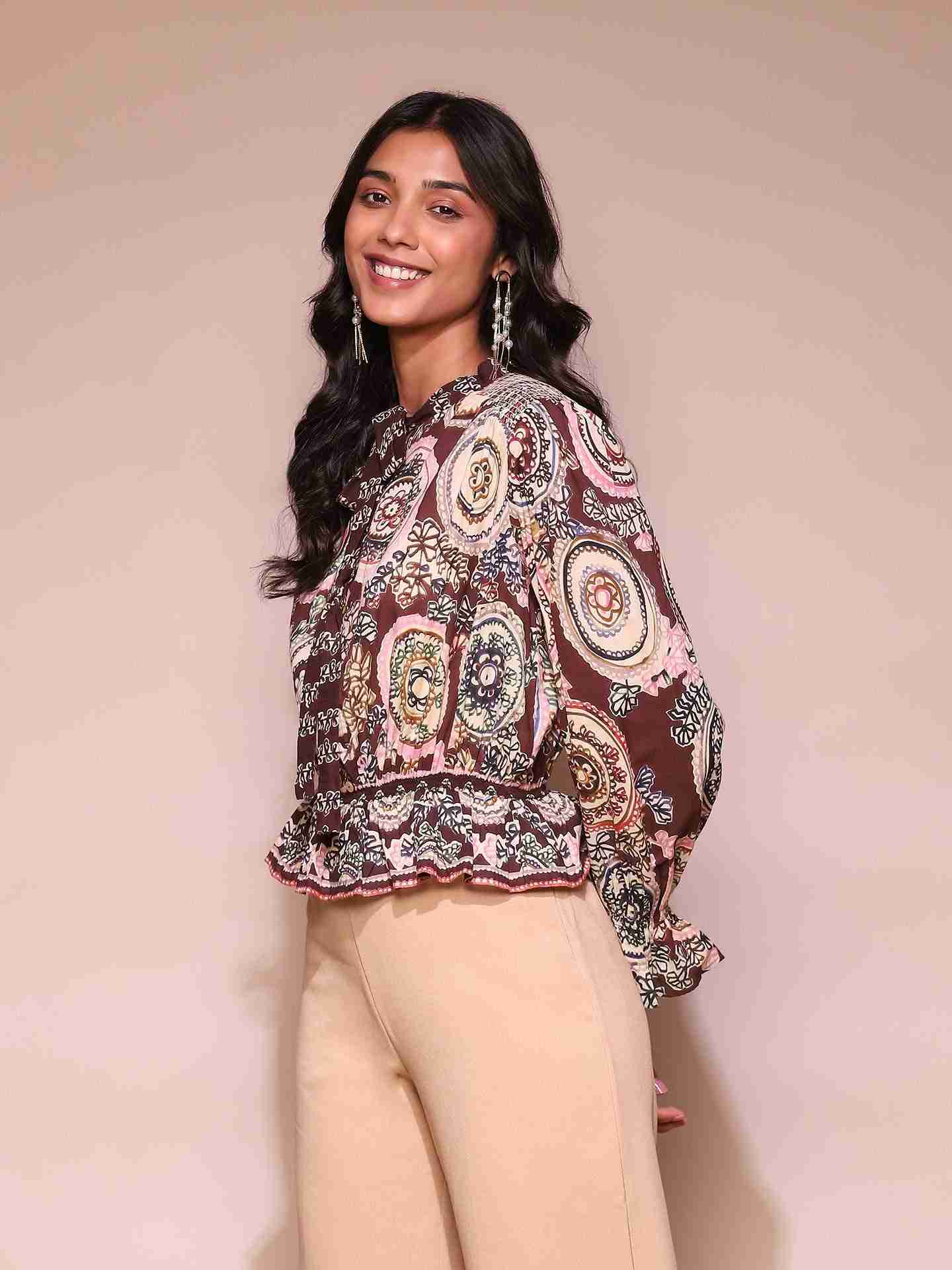 Brown Doretha Top
