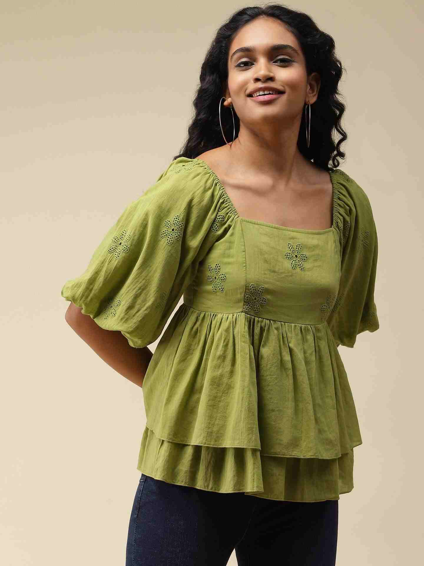 Green Myra Top