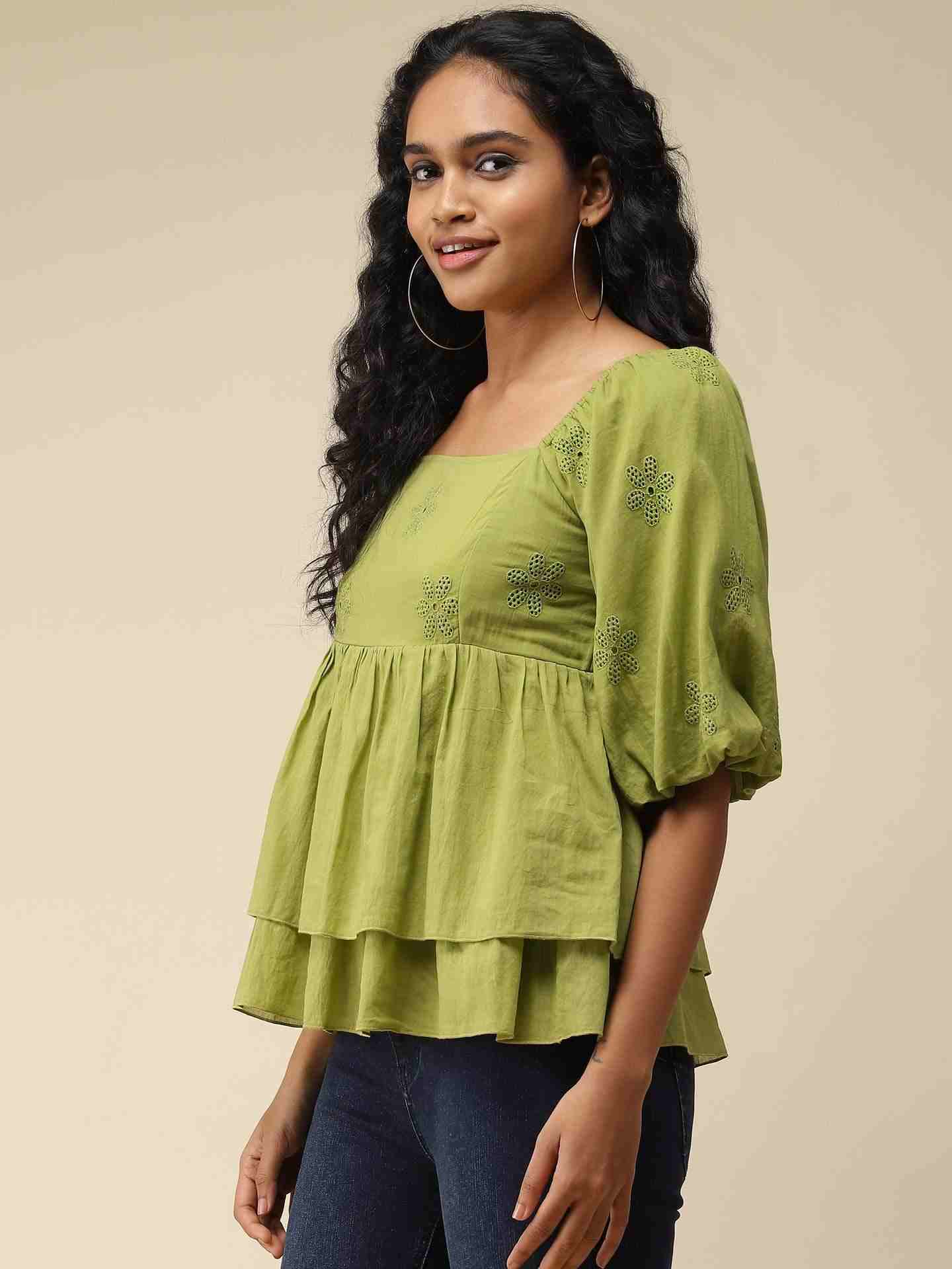 Green Myra Top