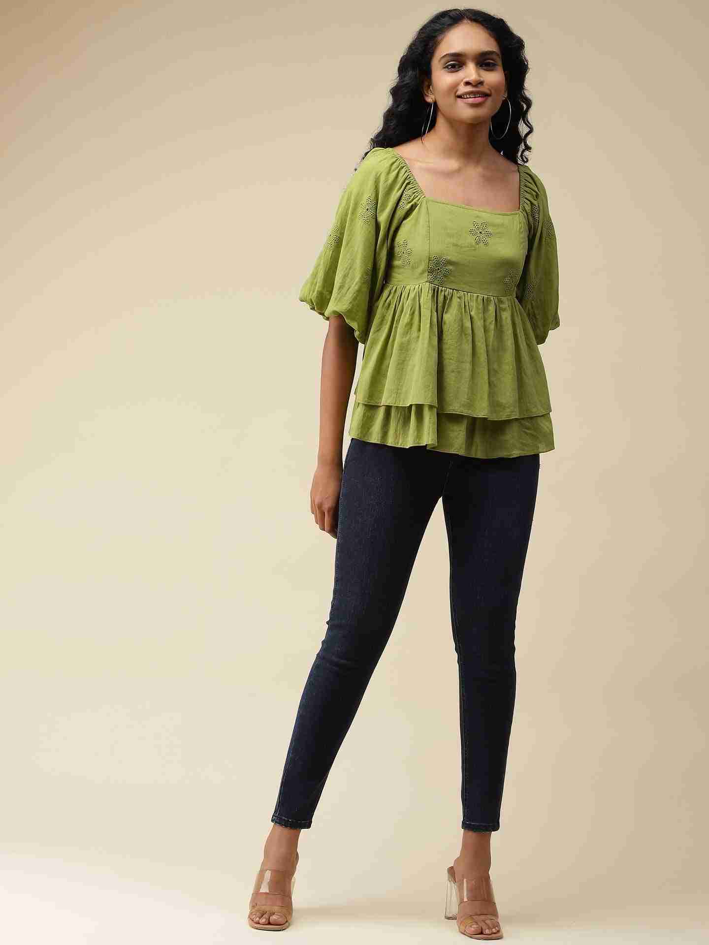 Green Myra Top