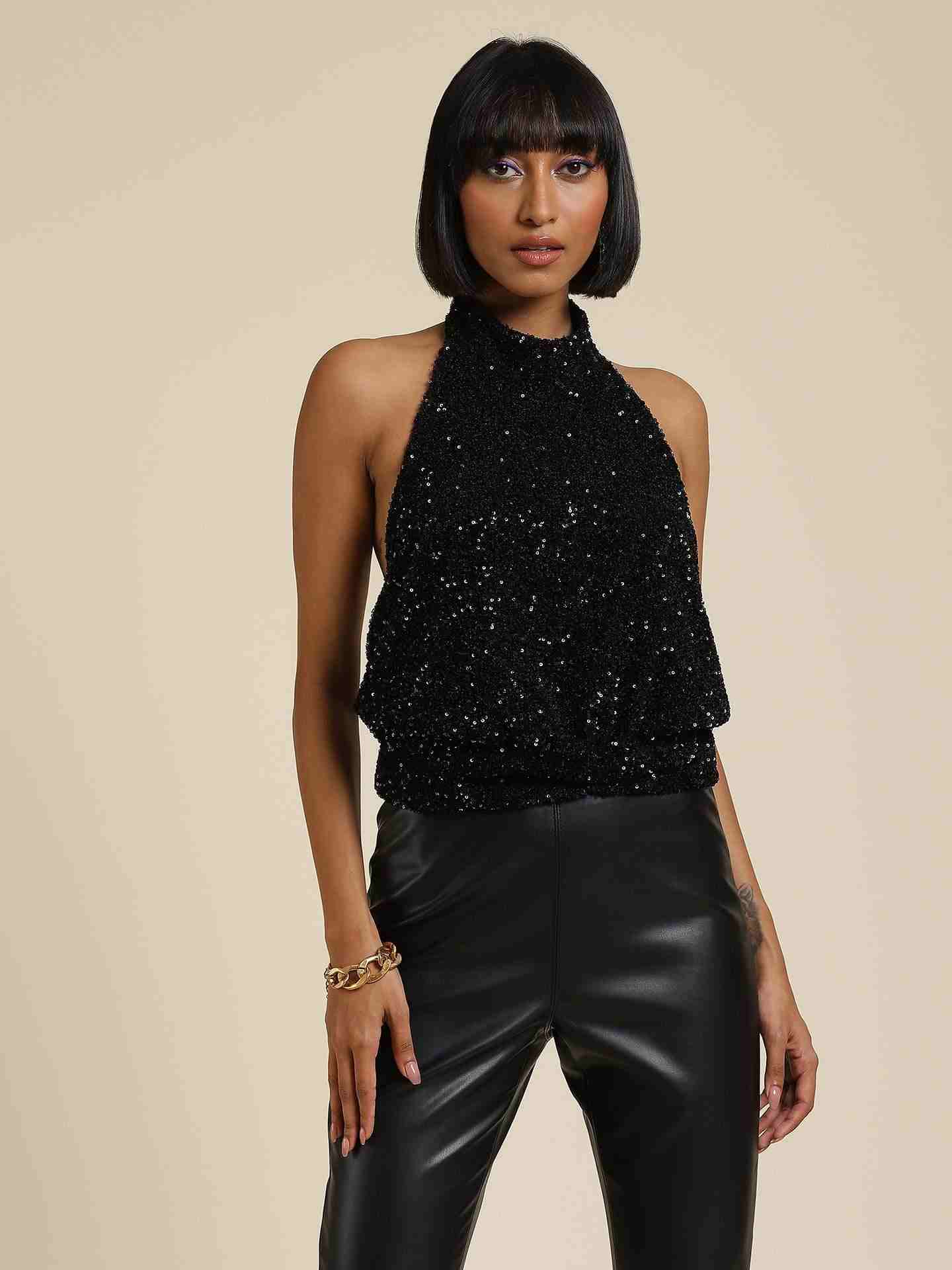 Black Antalya Top