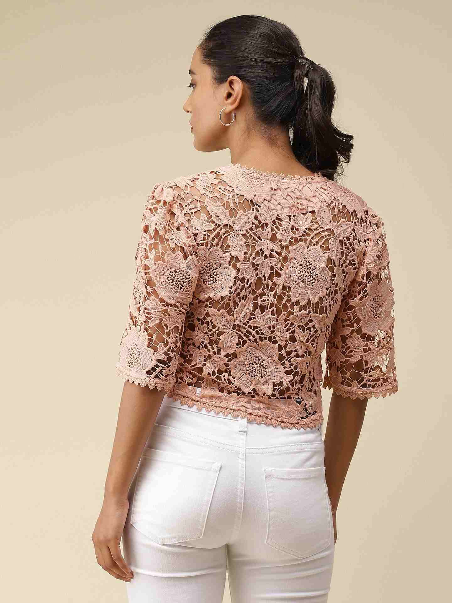 Peach Celine Crop Top