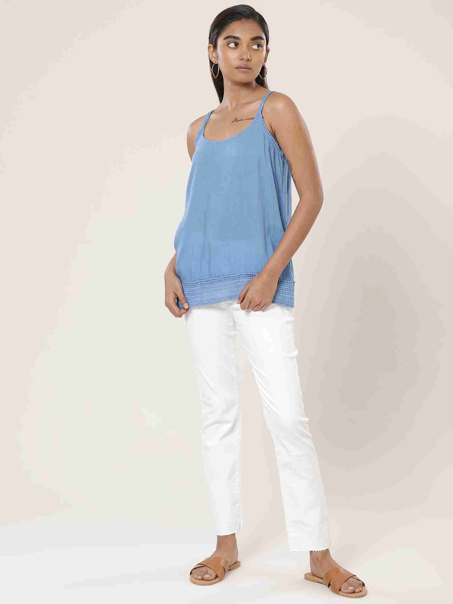 Denim Blue Leisure Basics Top